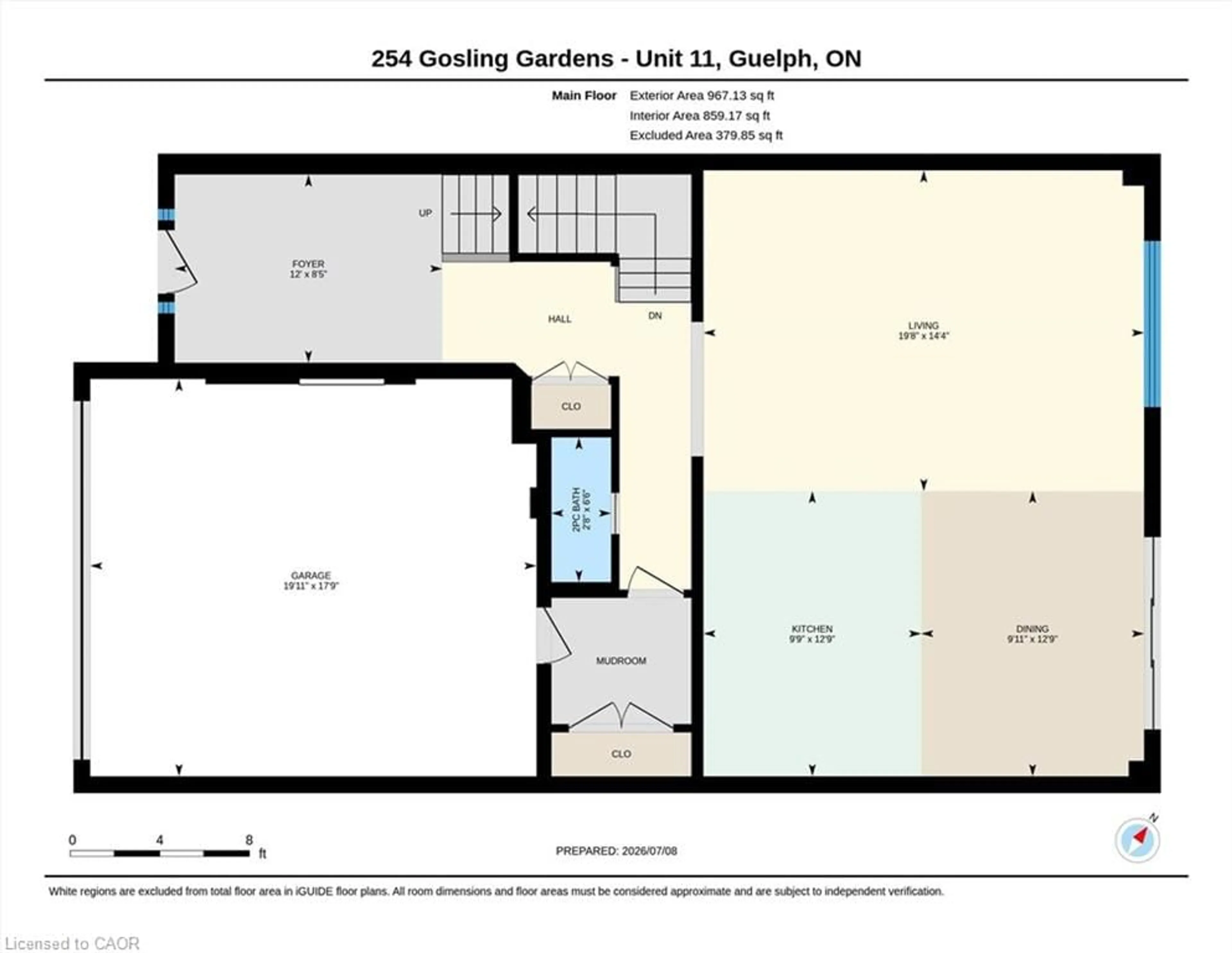 Floor plan for 254 Gosling Gardens Ave #11, Guelph Ontario N1L 0M4