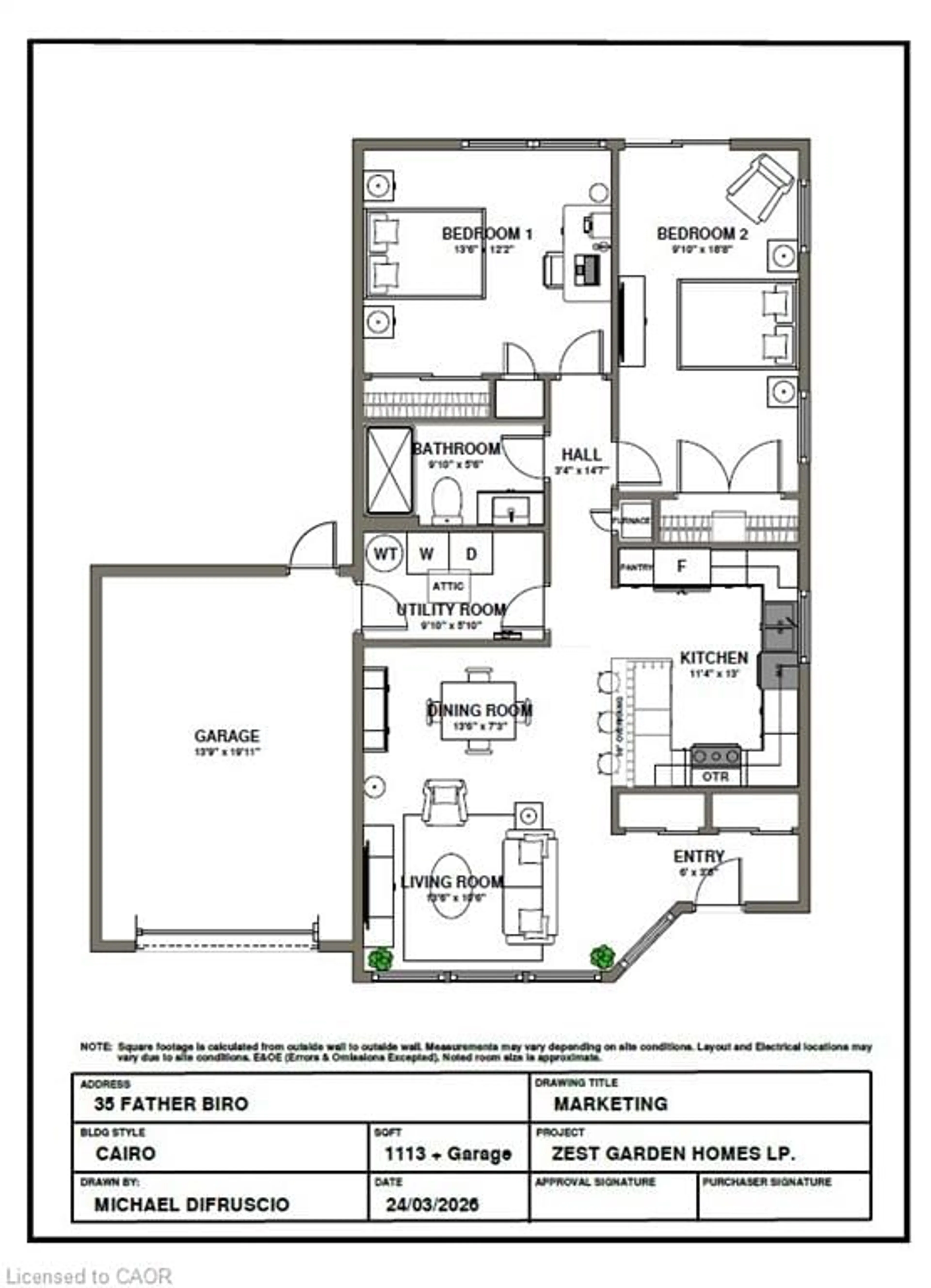 Floor plan for 35 Father Biro Trail, Hamilton Ontario L9B 1T8