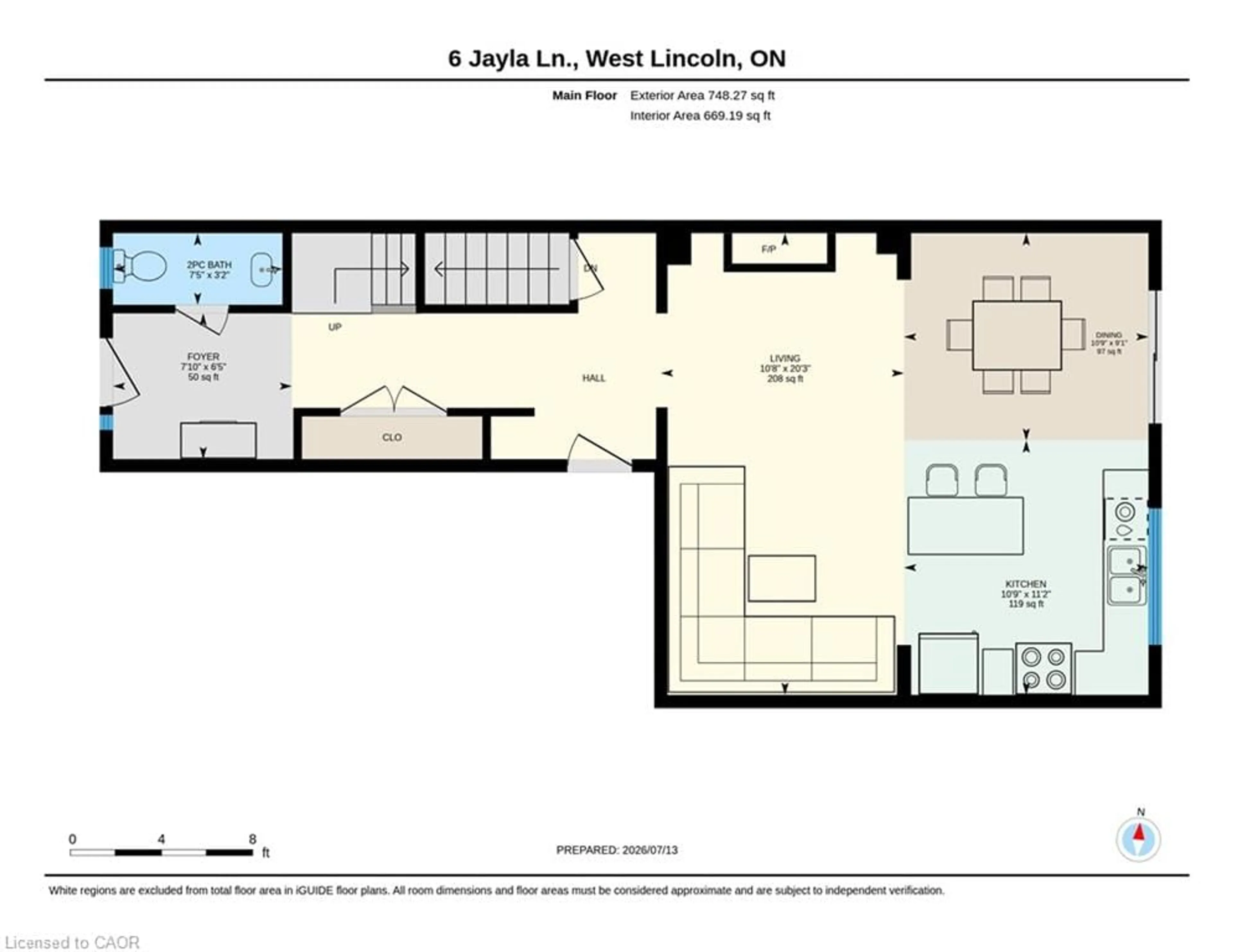 Floor plan for 6 Jayla Lane, Smithville Ontario L0R 2A0
