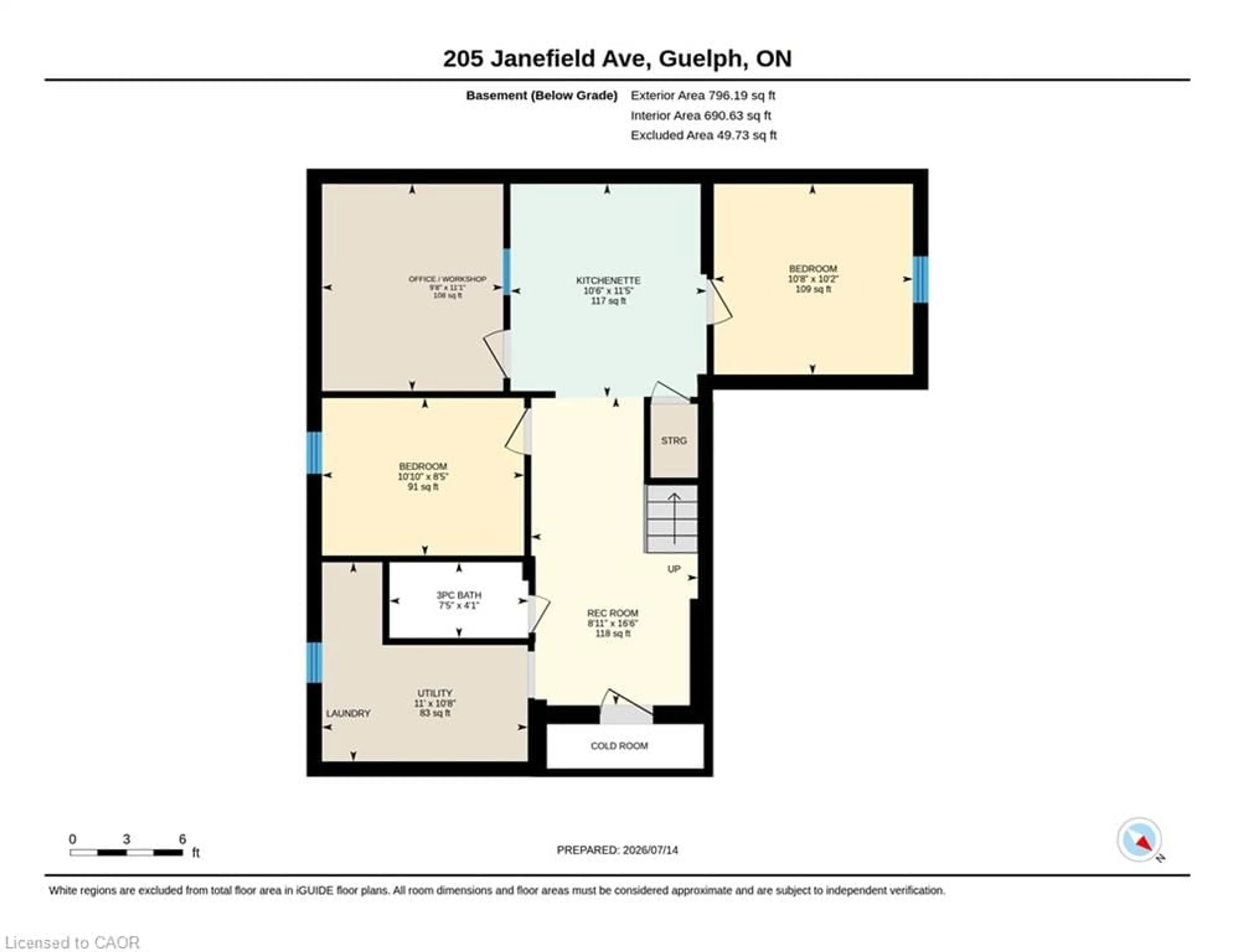 Floor plan for 205 Janefield Ave, Guelph Ontario N1G 2L5
