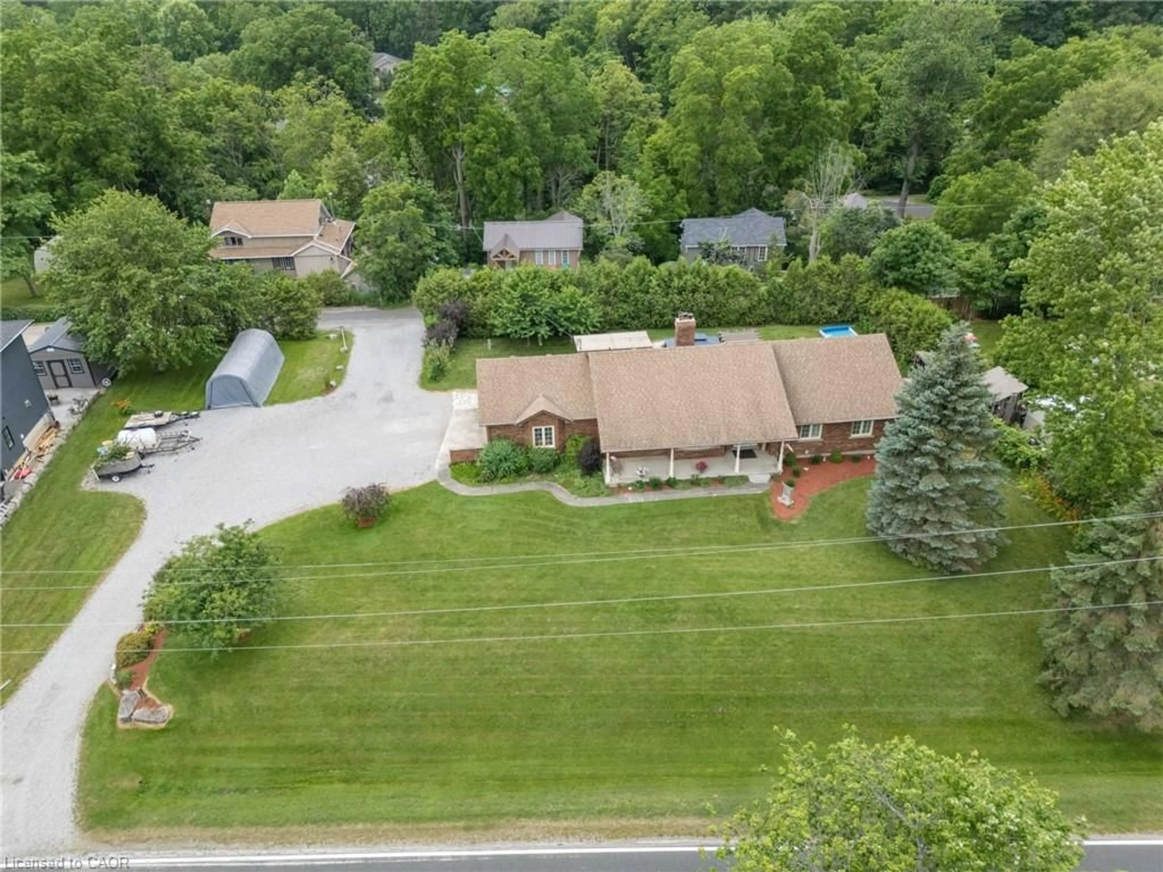 A pic from outside/outdoor area/front of a property/back of a property/a pic from drone, street for 5 Cookson St, Port Ryerse Ontario N3Y 4K2