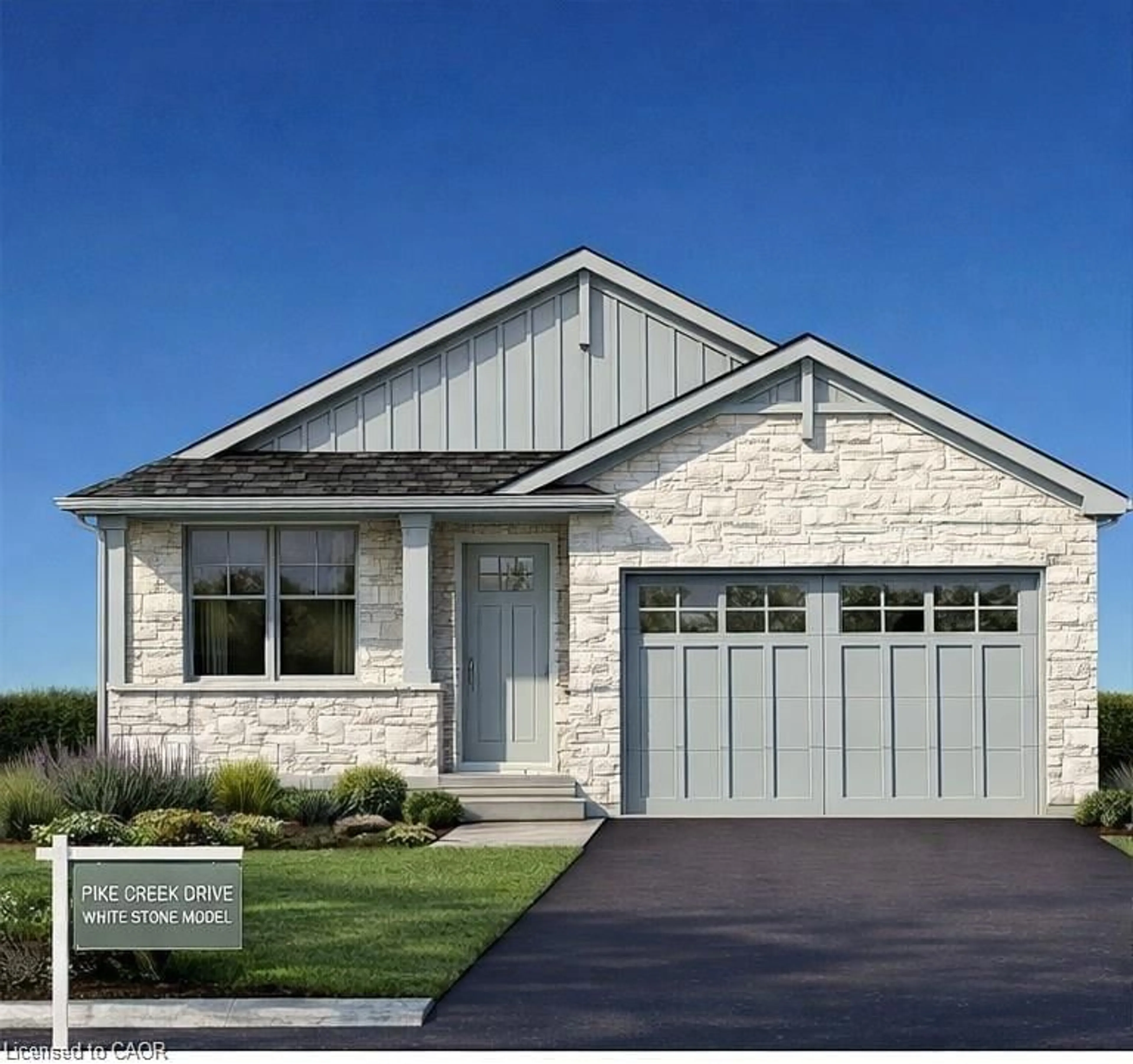 Home with vinyl exterior material, street for 95 Pike Creek Dr, Cayuga Ontario N0A 1E0