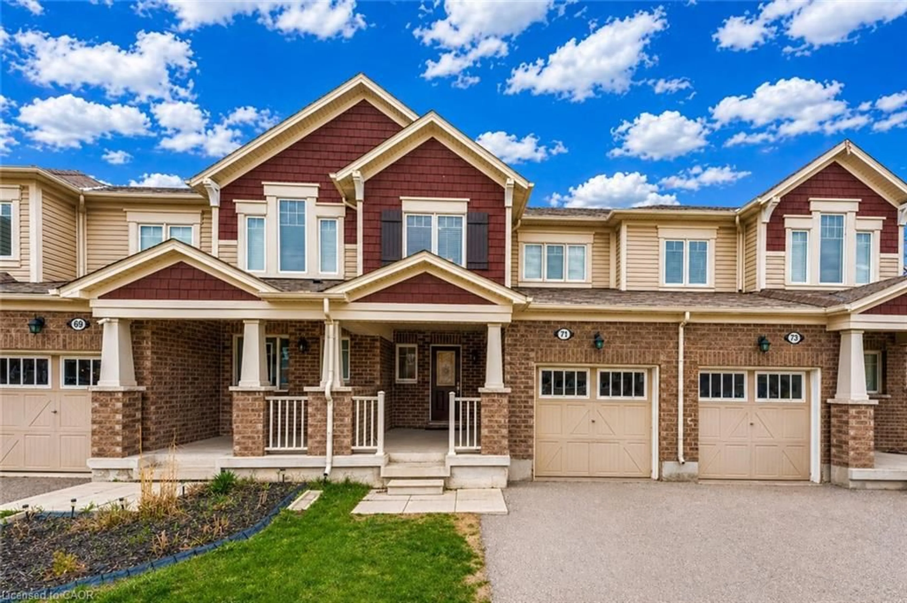Home with brick exterior material, street for 71 Glenvista Dr, Kitchener Ontario N2R 0E3