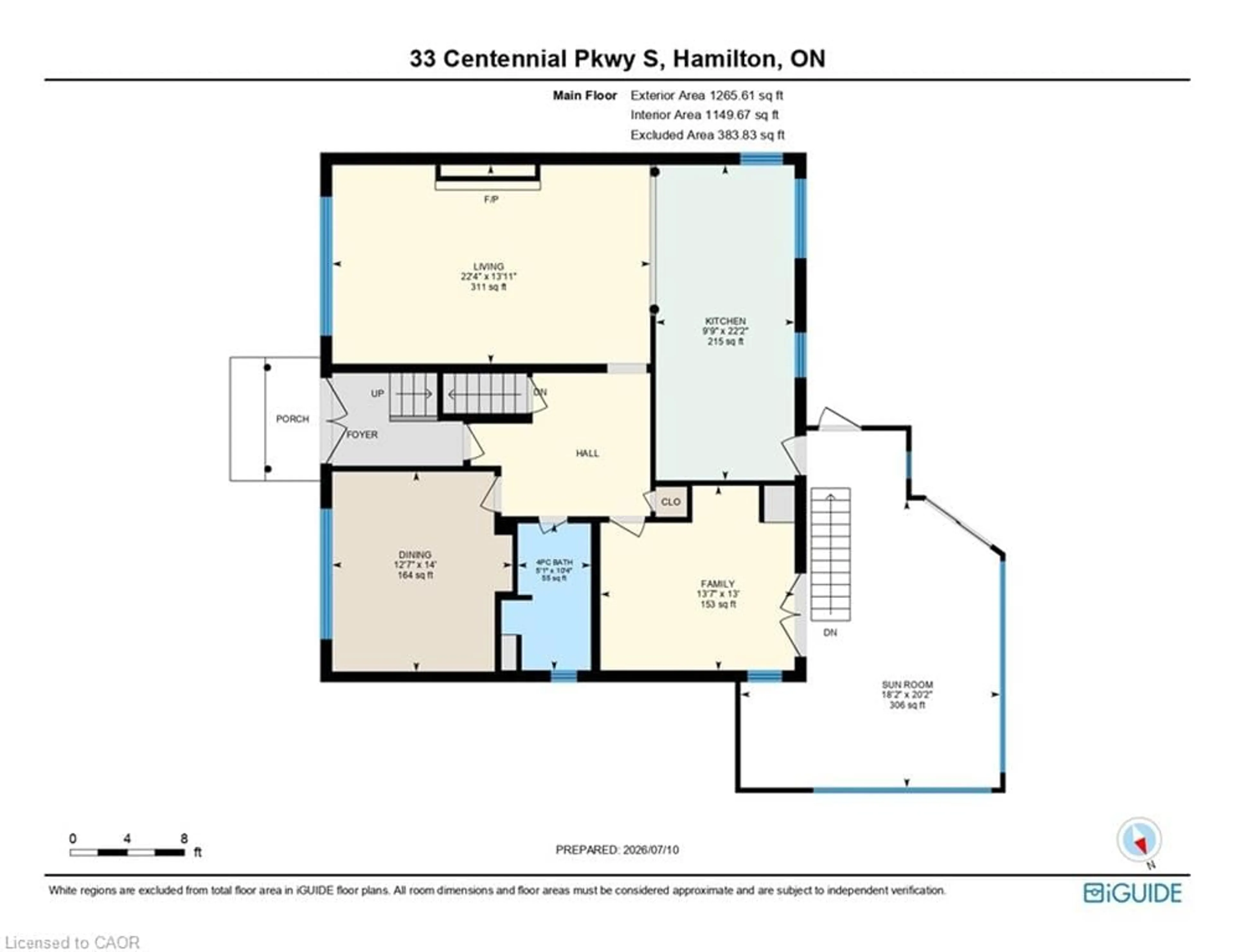 Floor plan for 33 Centennial Pky, Hamilton Ontario L8G 2C1