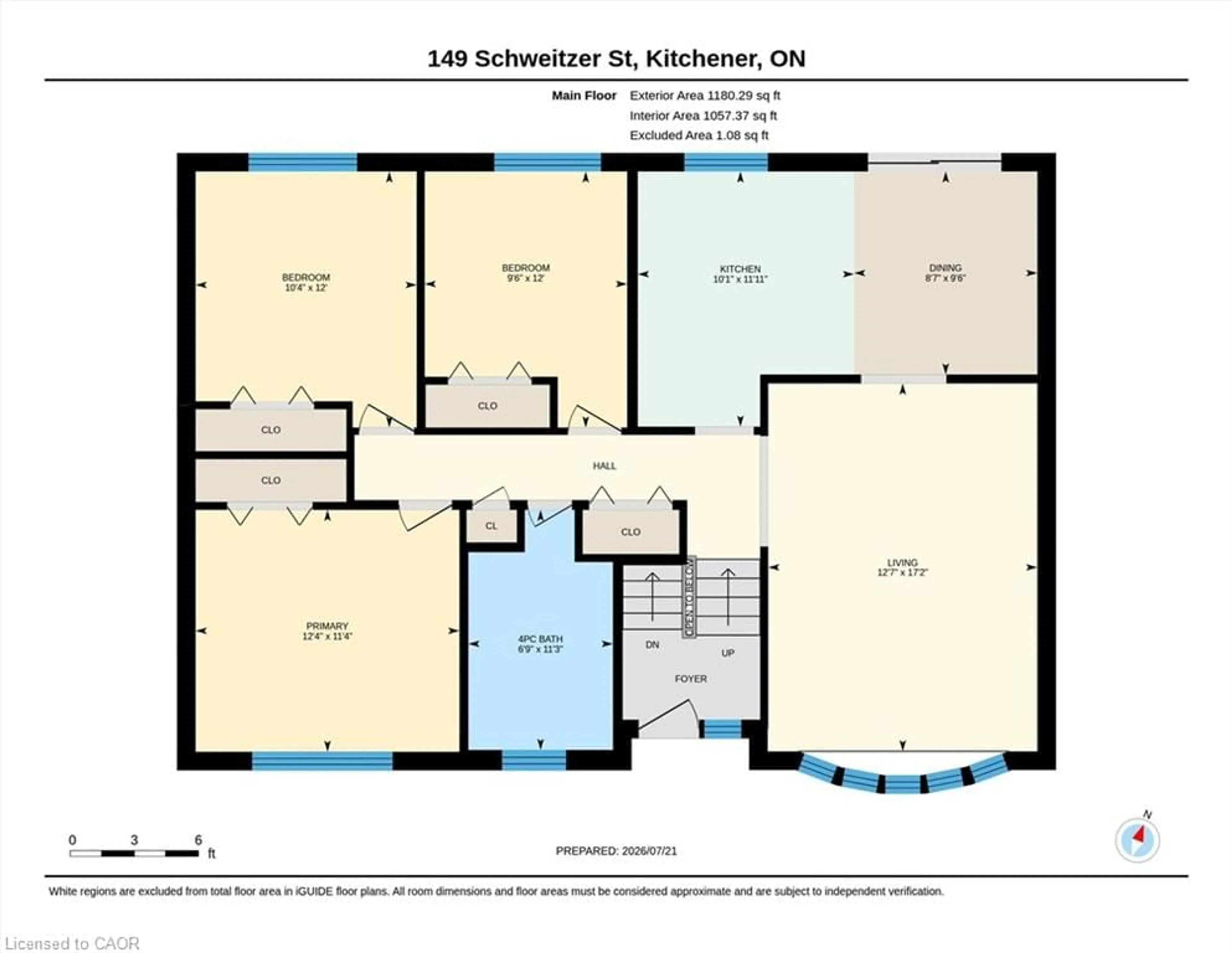 Floor plan for 149 Schweitzer St, Kitchener Ontario N2K 1C2