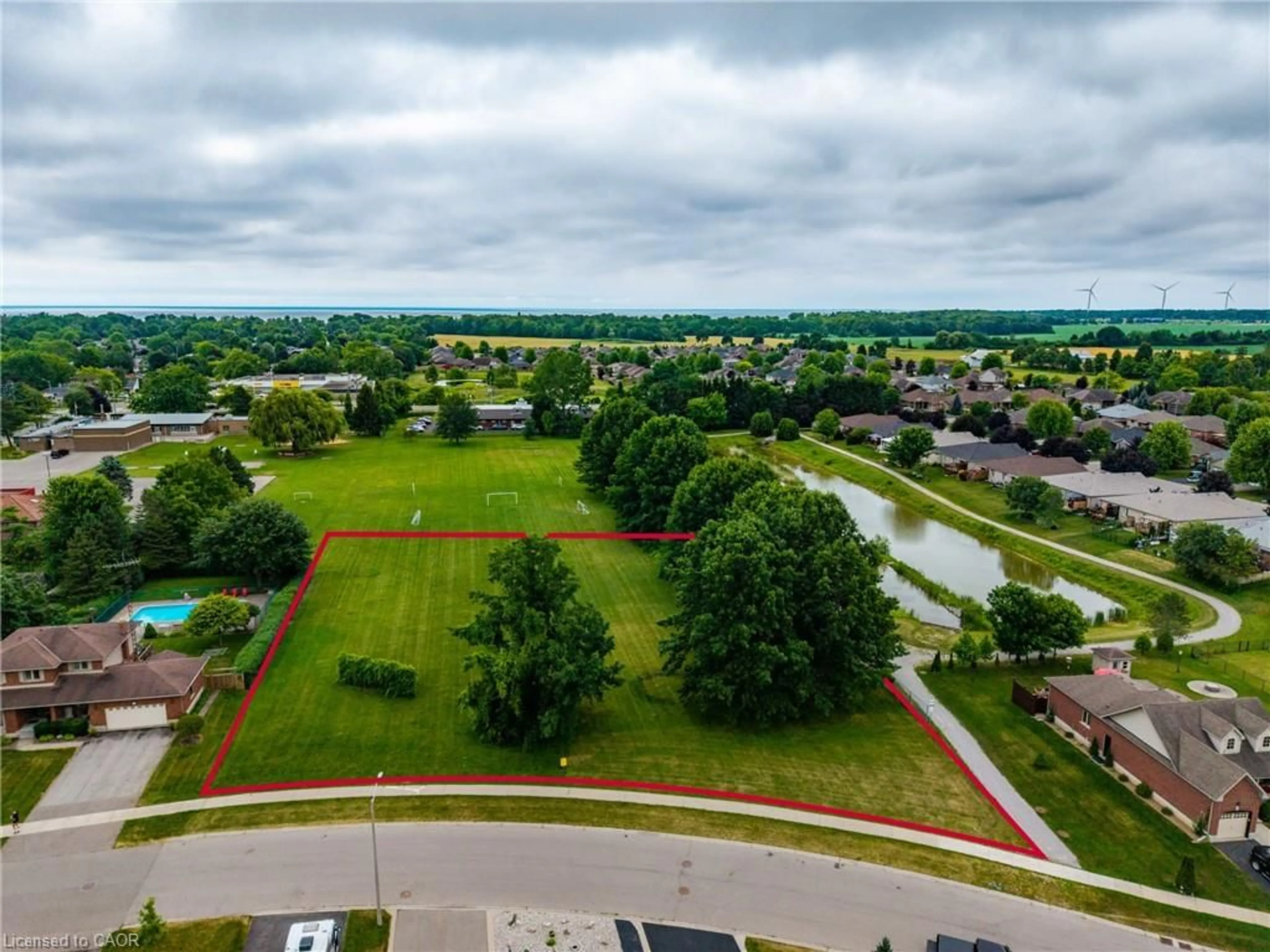 A pic from outside/outdoor area/front of a property/back of a property/a pic from drone, water/lake/river/ocean view for 0 Kelly Dr, Port Dover Ontario N0A 1N5
