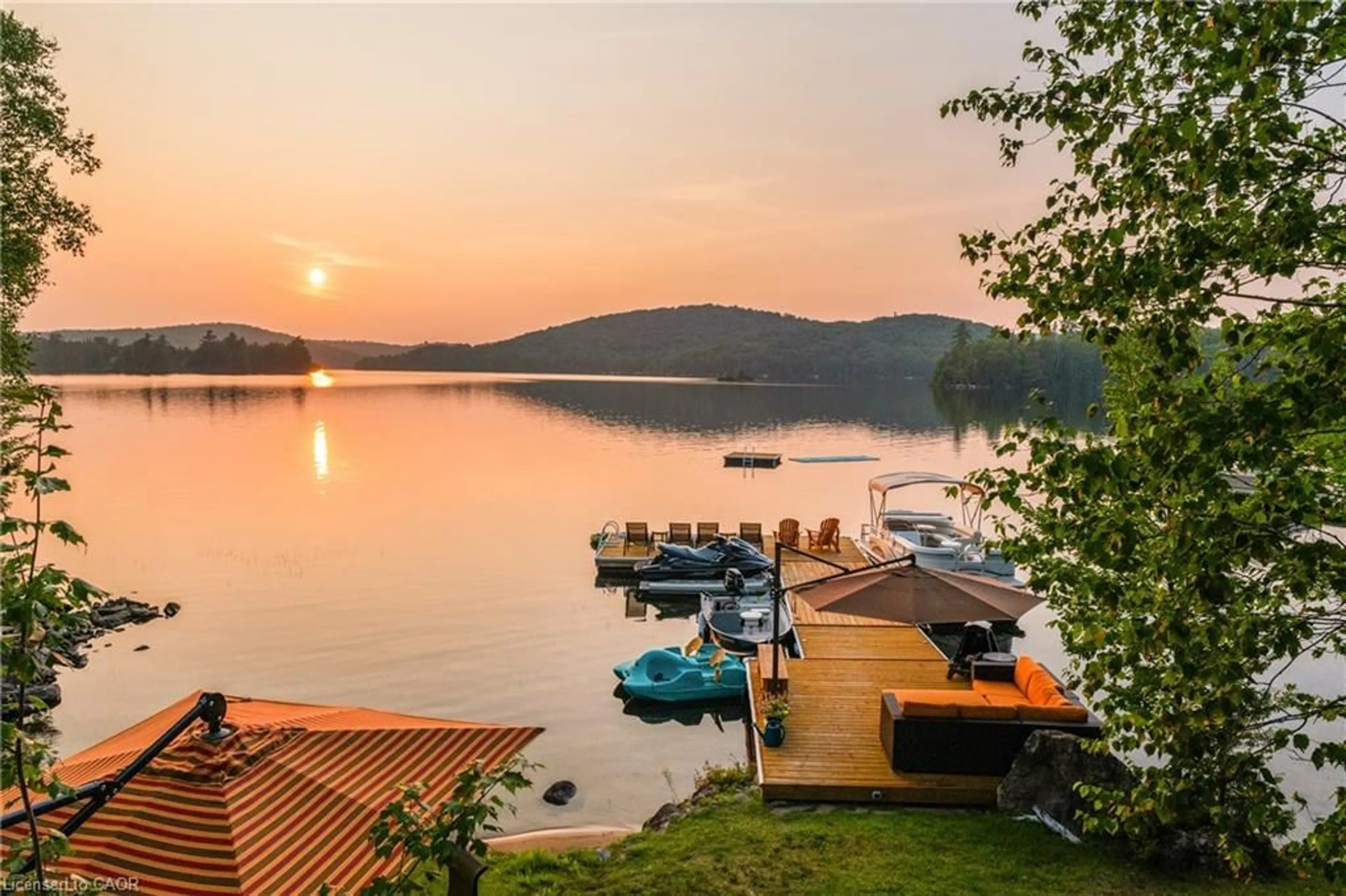 Patio, water/lake/river/ocean view for 57 Lake Haven Dr, Kearney Ontario P0A 1Z0