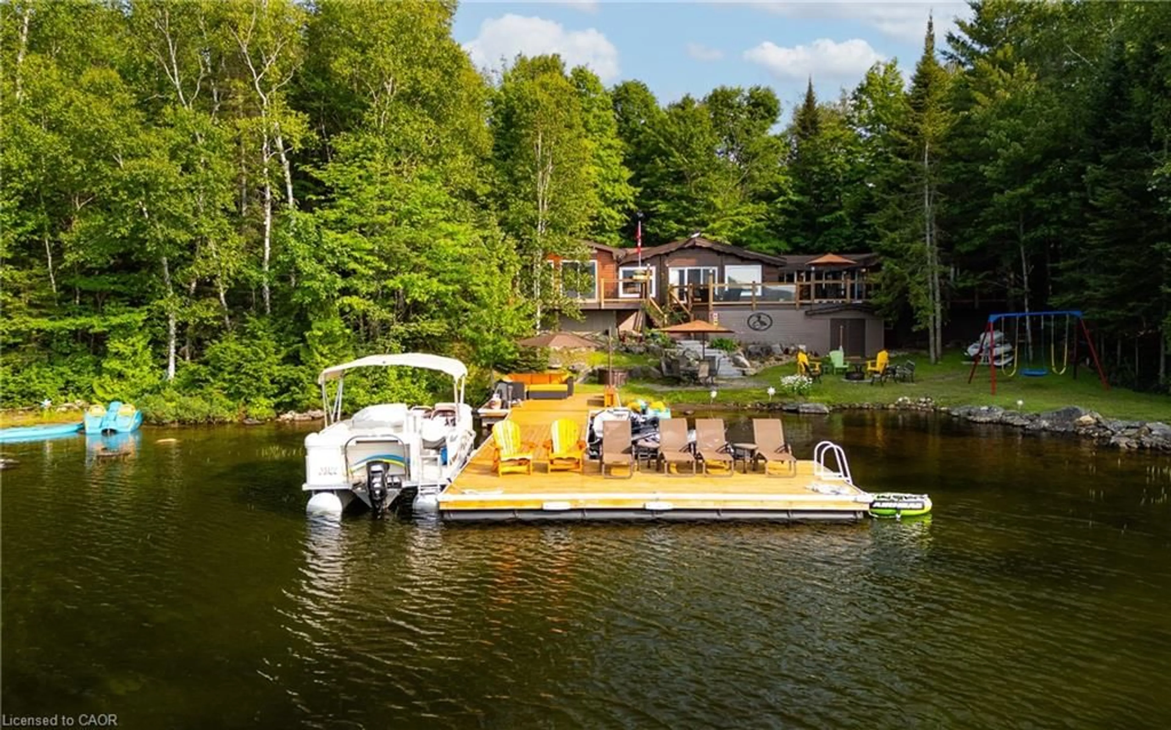 Patio, water/lake/river/ocean view for 57 Lake Haven Dr, Kearney Ontario P0A 1Z0