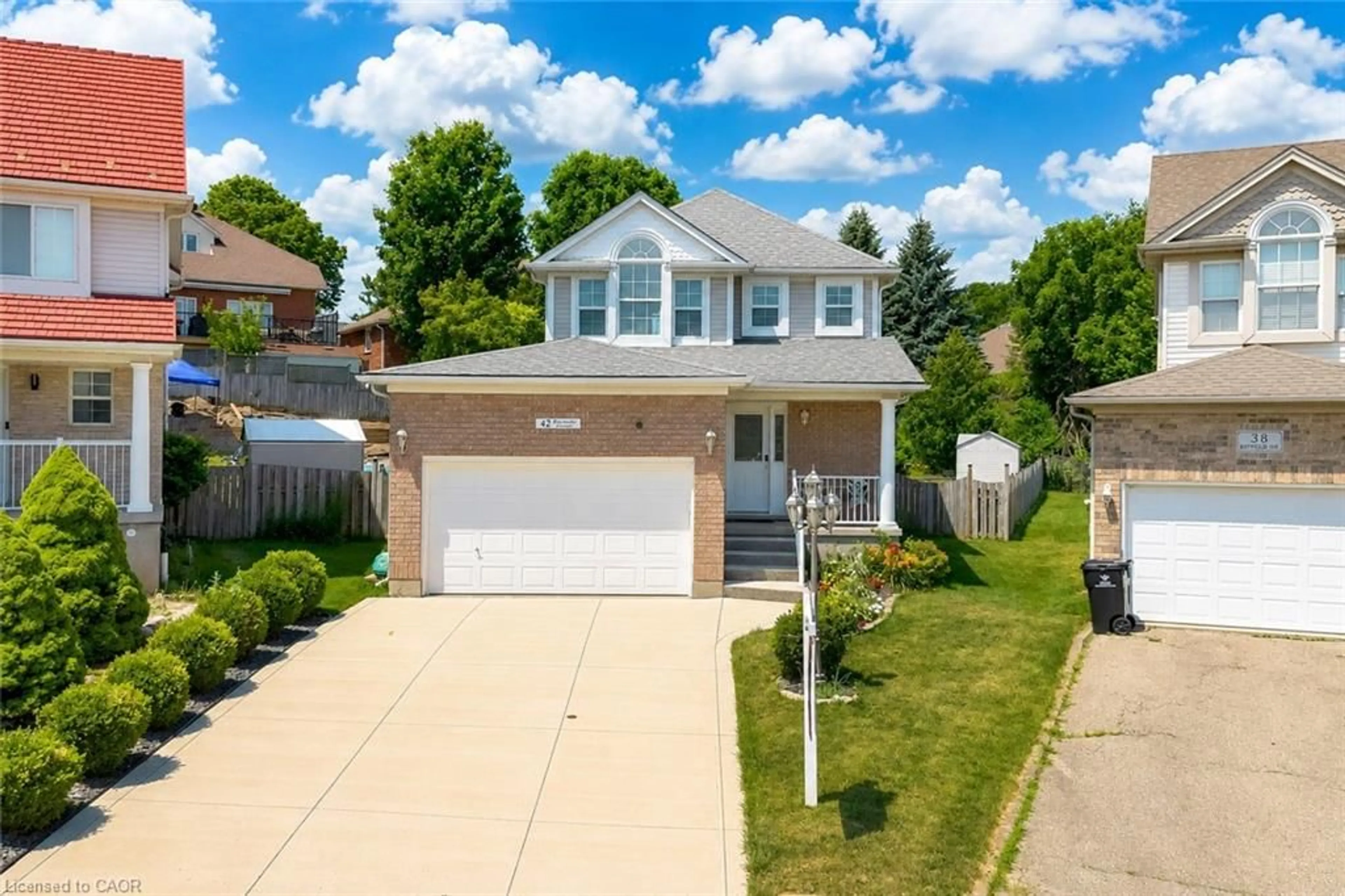 A pic from outside/outdoor area/front of a property/back of a property/a pic from drone, street for 42 Briarmeadow Cres, Kitchener Ontario N2A 4C5