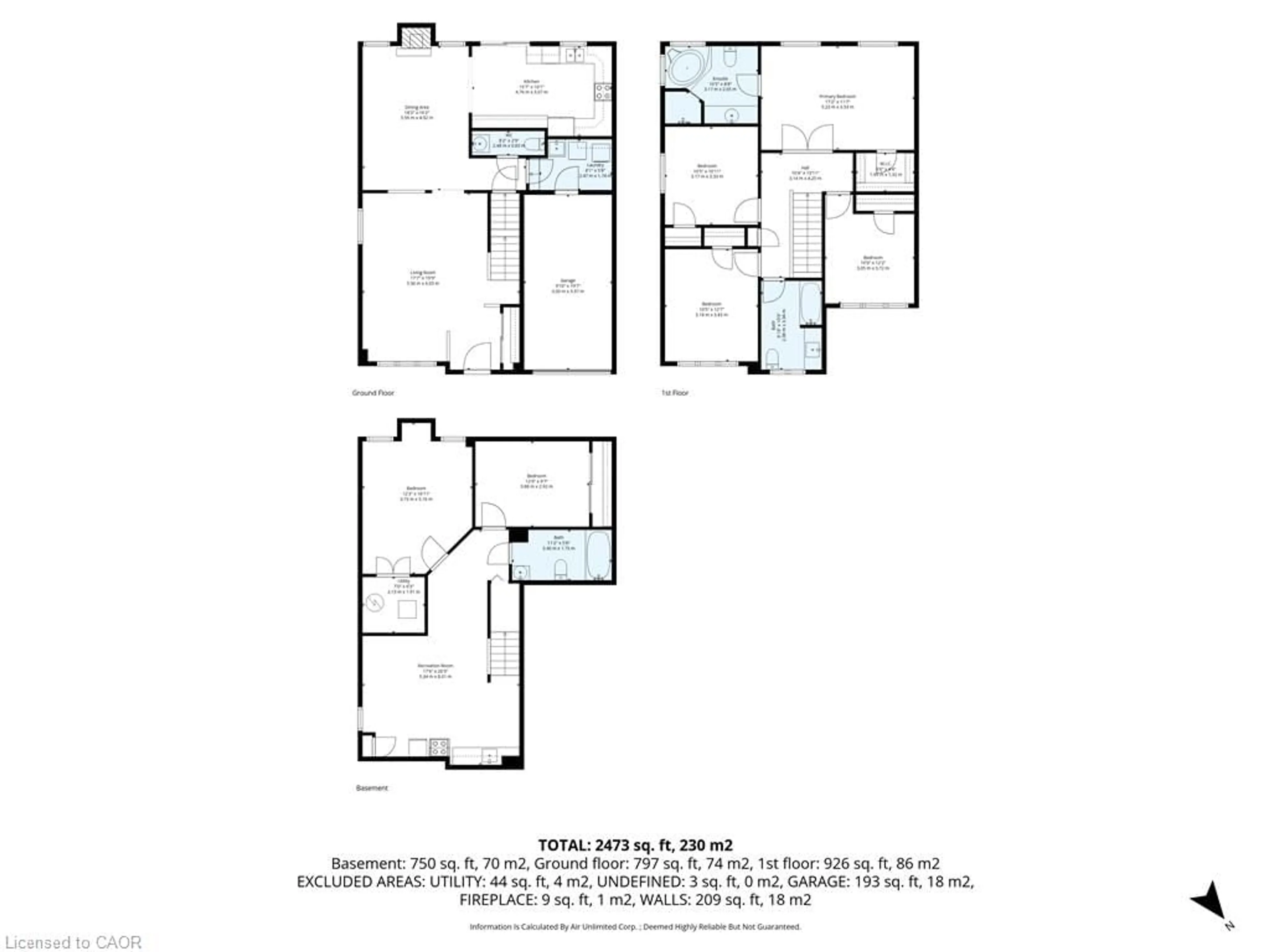 Floor plan for 37 Rivendell Trail, Toronto Ontario M1X 2C2