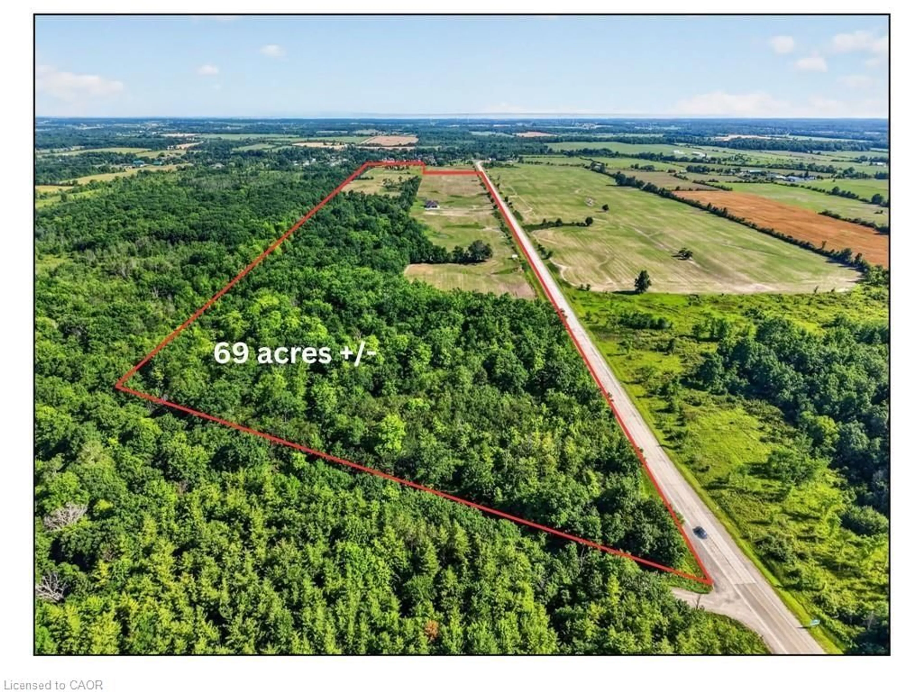 A pic from outside/outdoor area/front of a property/back of a property/a pic from drone, forest/trees view for 680 Caistorville Rd, Caistorville Ontario N0A 1C0