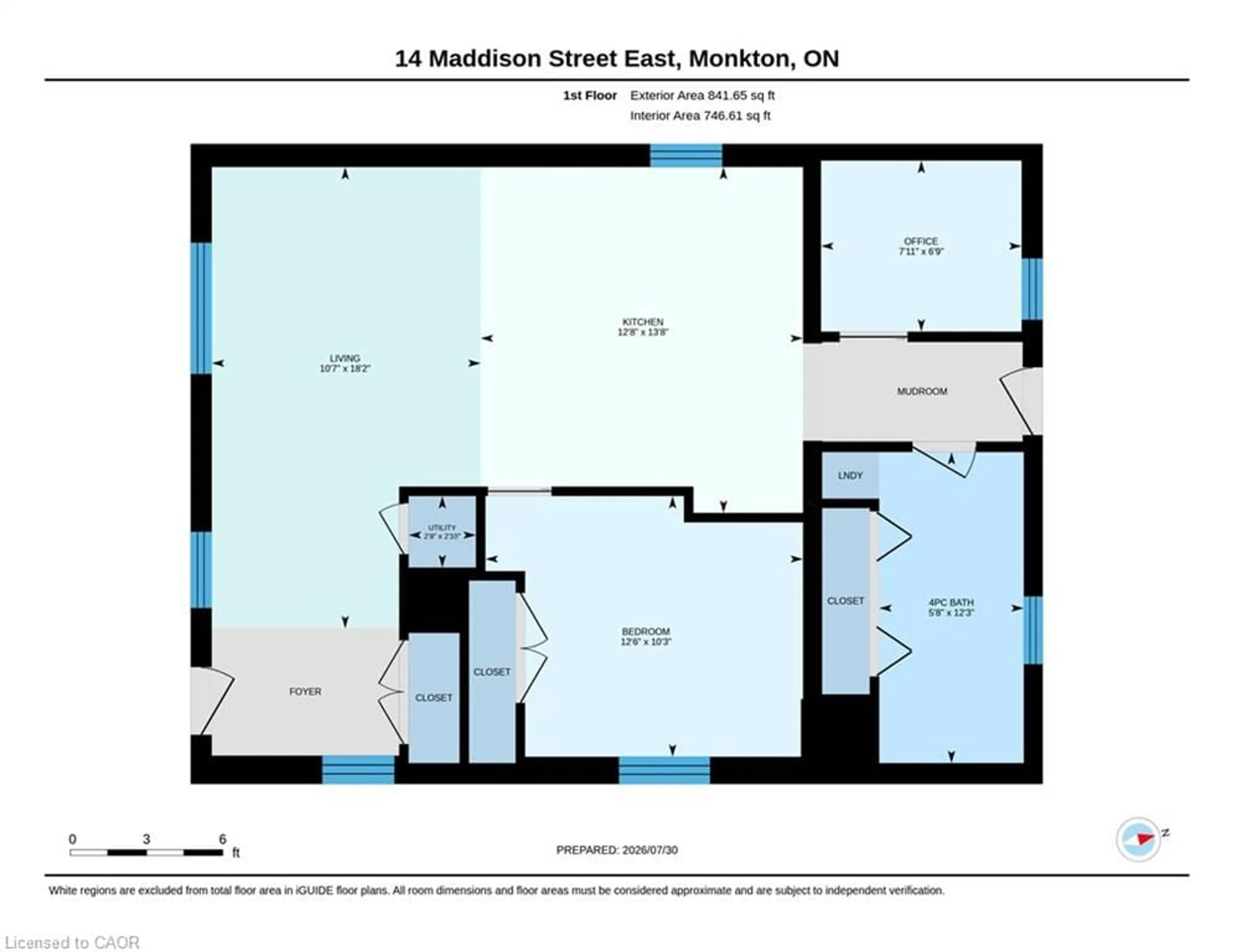Floor plan for 14 Maddison St, Monkton Ontario N0K 1P0