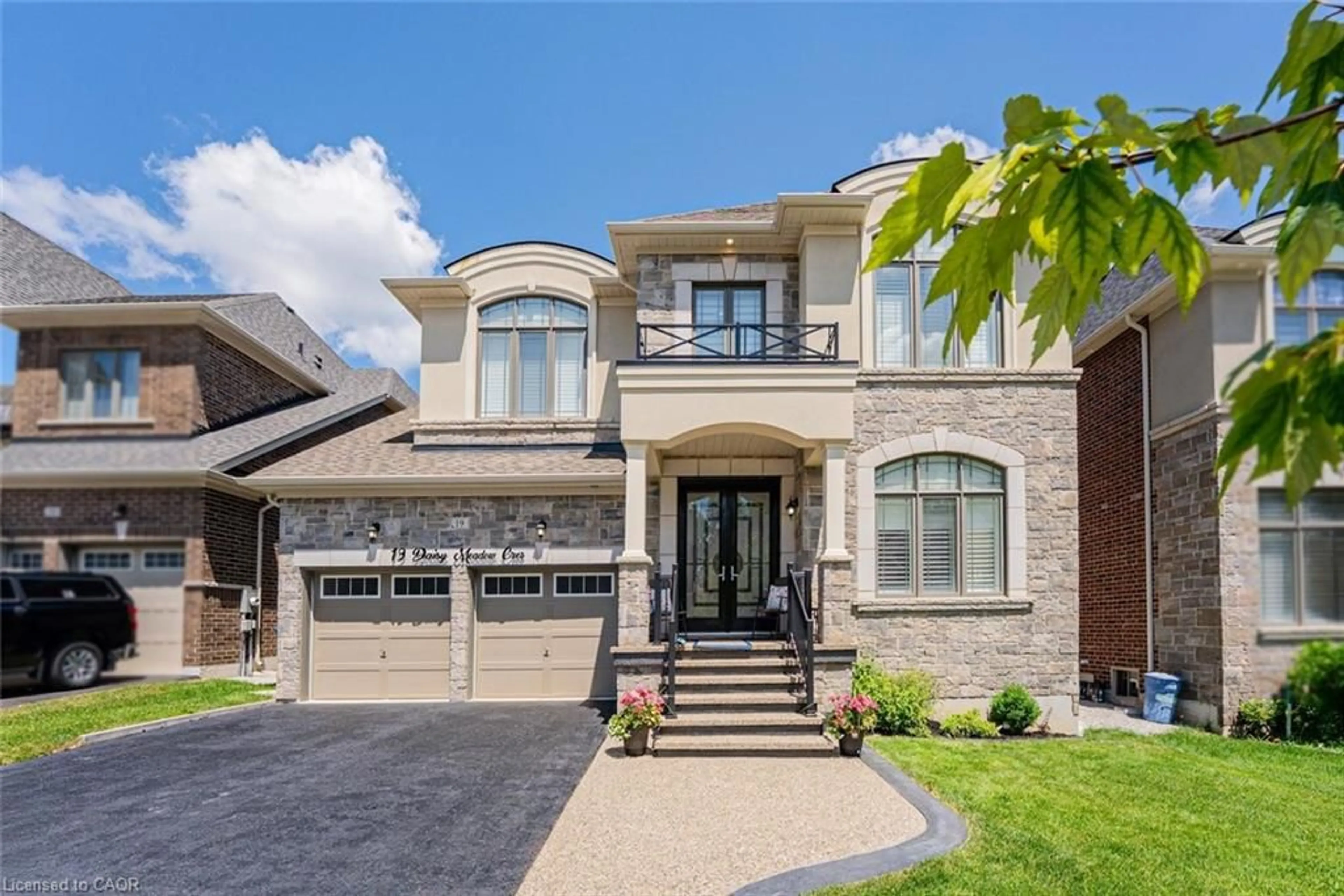 Home with brick exterior material, street for 19 Daisy Meadow Cres, Caledon East Ontario L7C 4G4