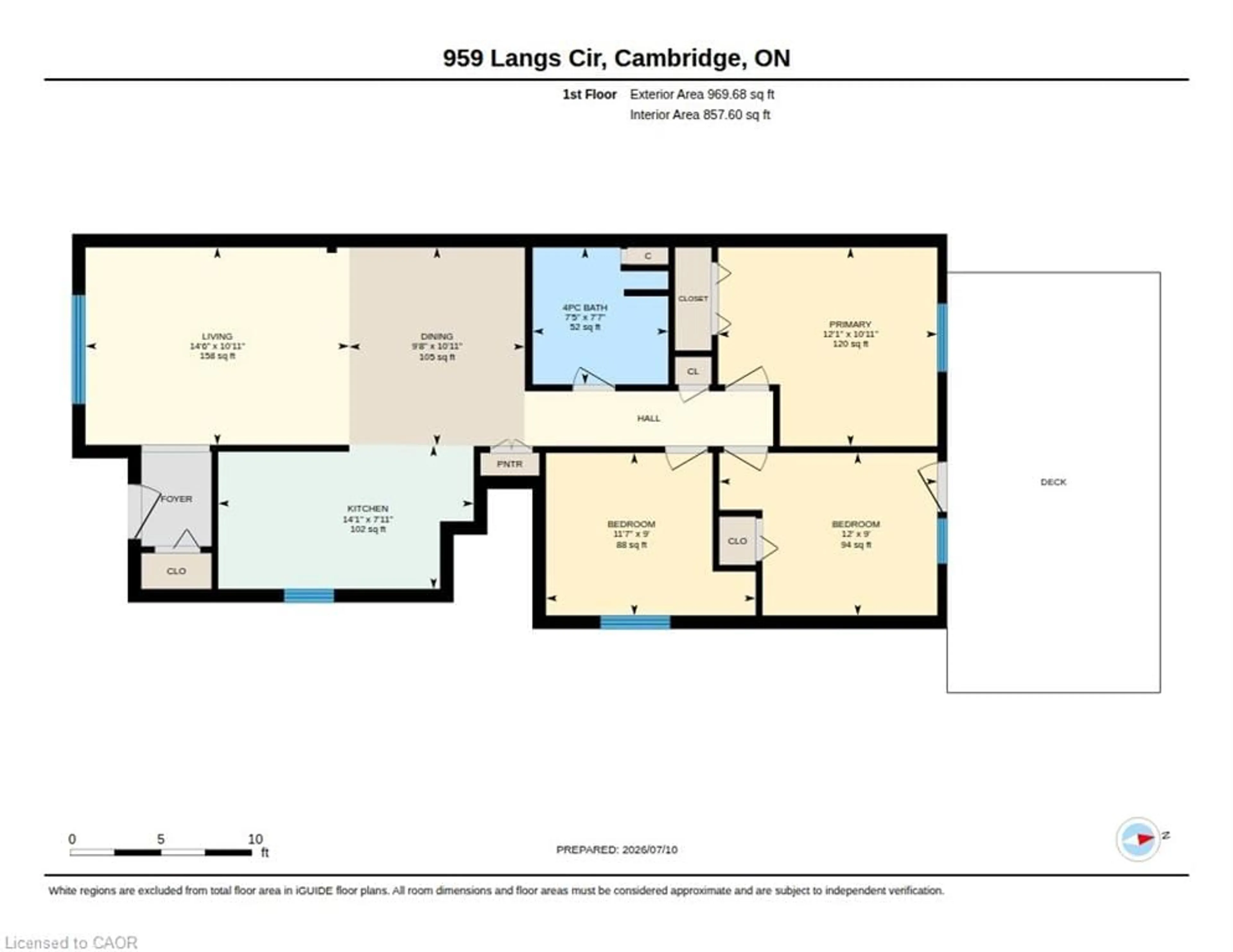 Floor plan for 959 Langs Cir, Cambridge Ontario N3H 5E6
