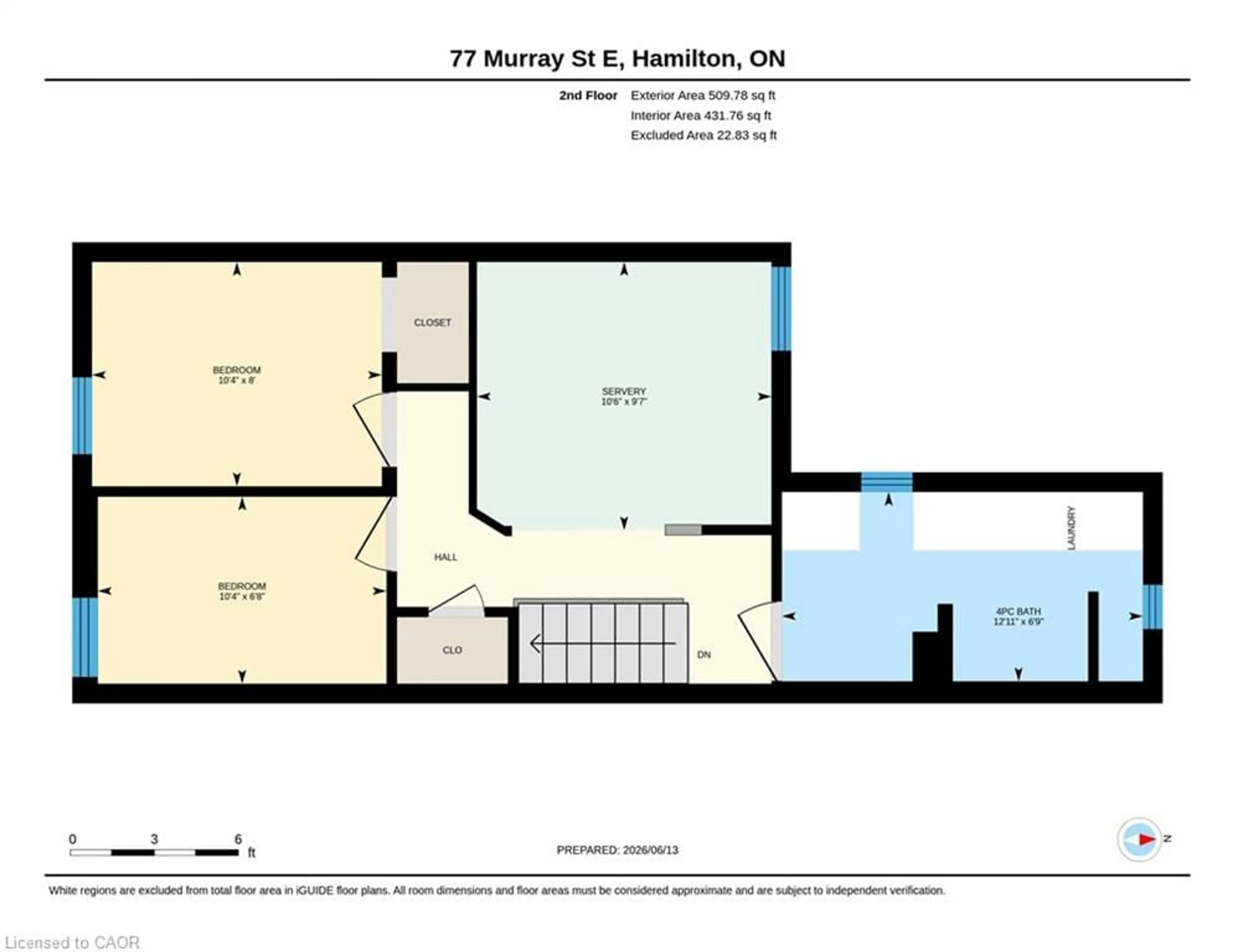 Floor plan for 77 Murray St, Hamilton Ontario L8L 3G1