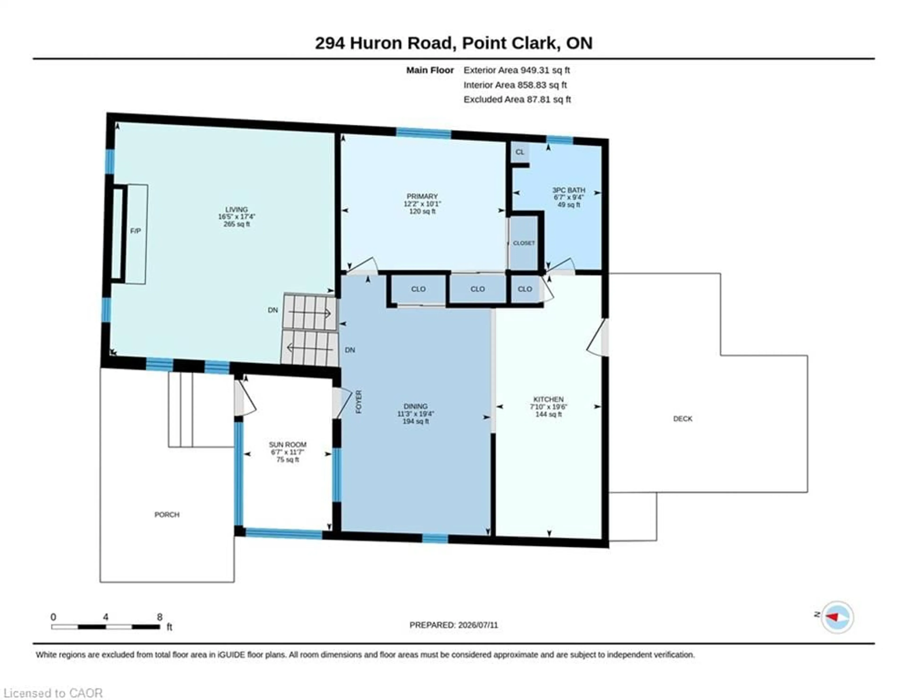 Floor plan for 294 Huron Rd, Kincardine Ontario N2Z 2X3