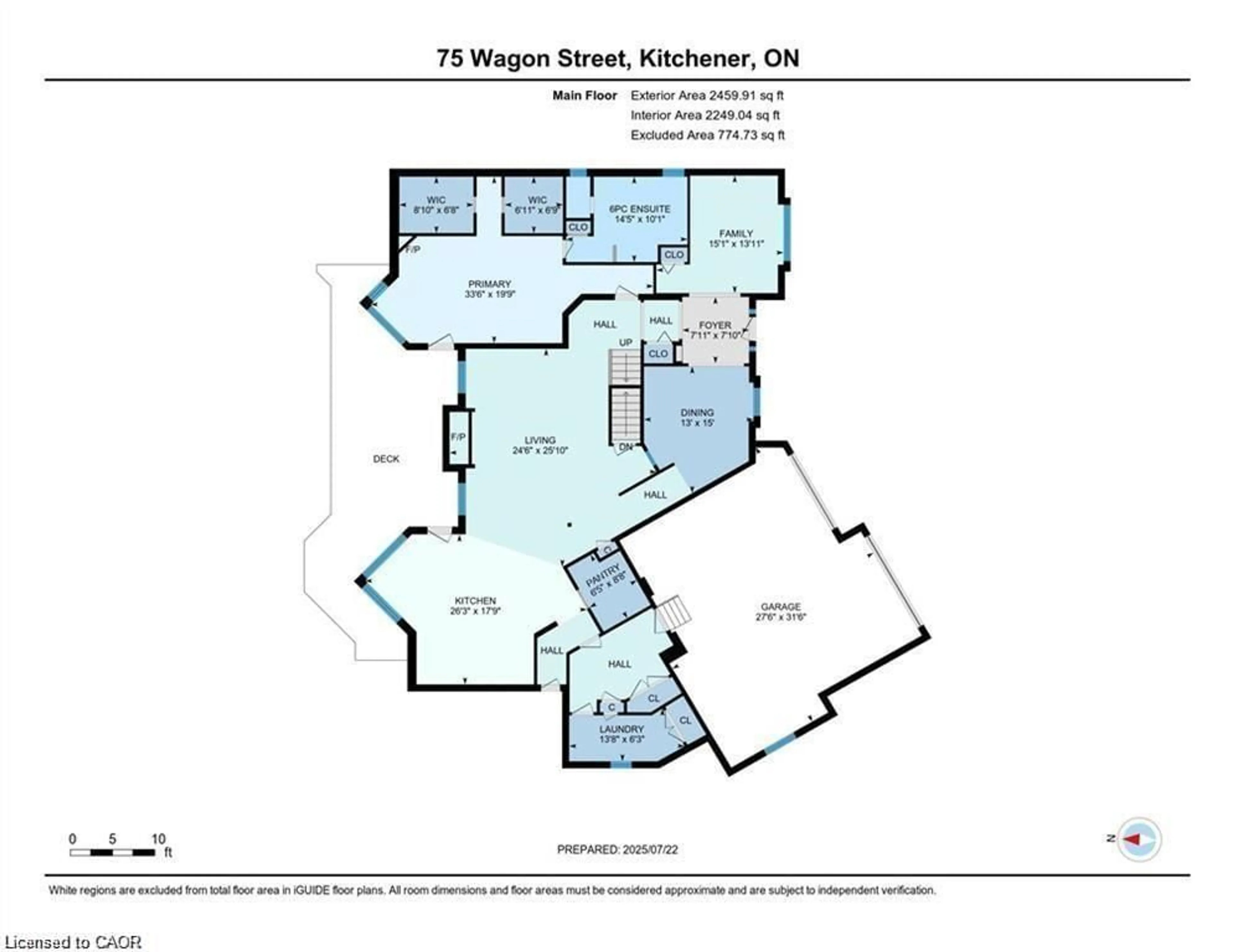 Floor plan for 75 Wagon St, Kitchener Ontario N2P 2V2