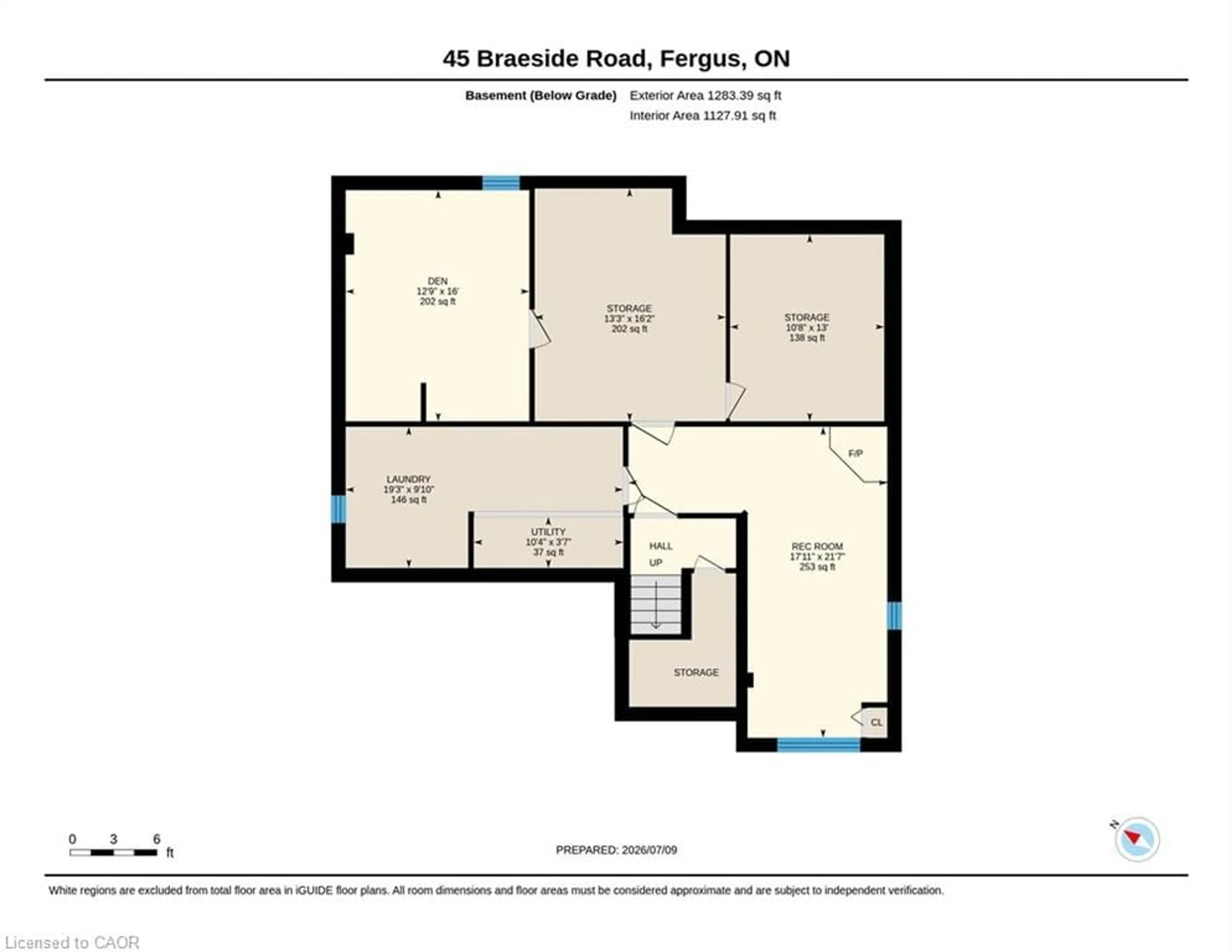 Floor plan for 45 Braeside Rd, Fergus Ontario N1M 2V1