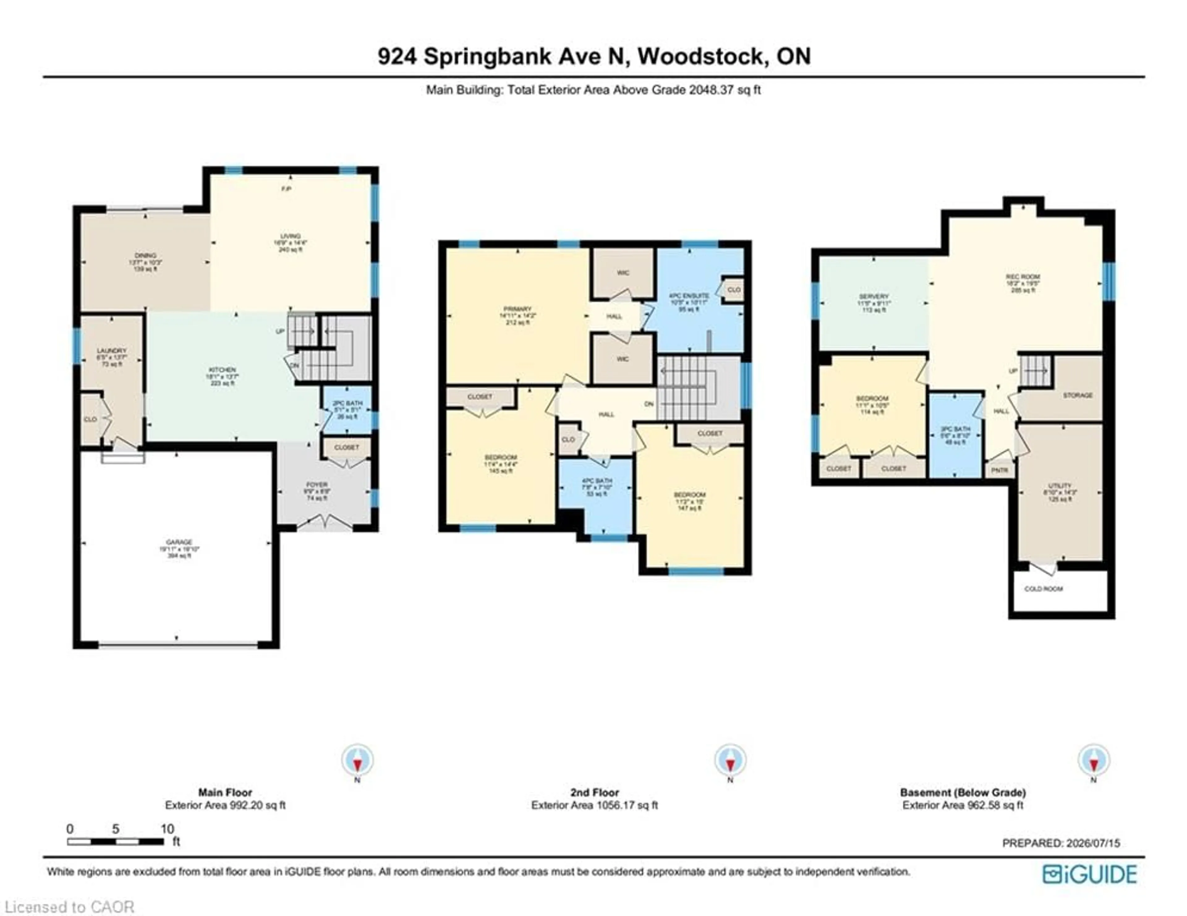 Floor plan for 924 Springbank Ave, Woodstock Ontario N4T 0G1