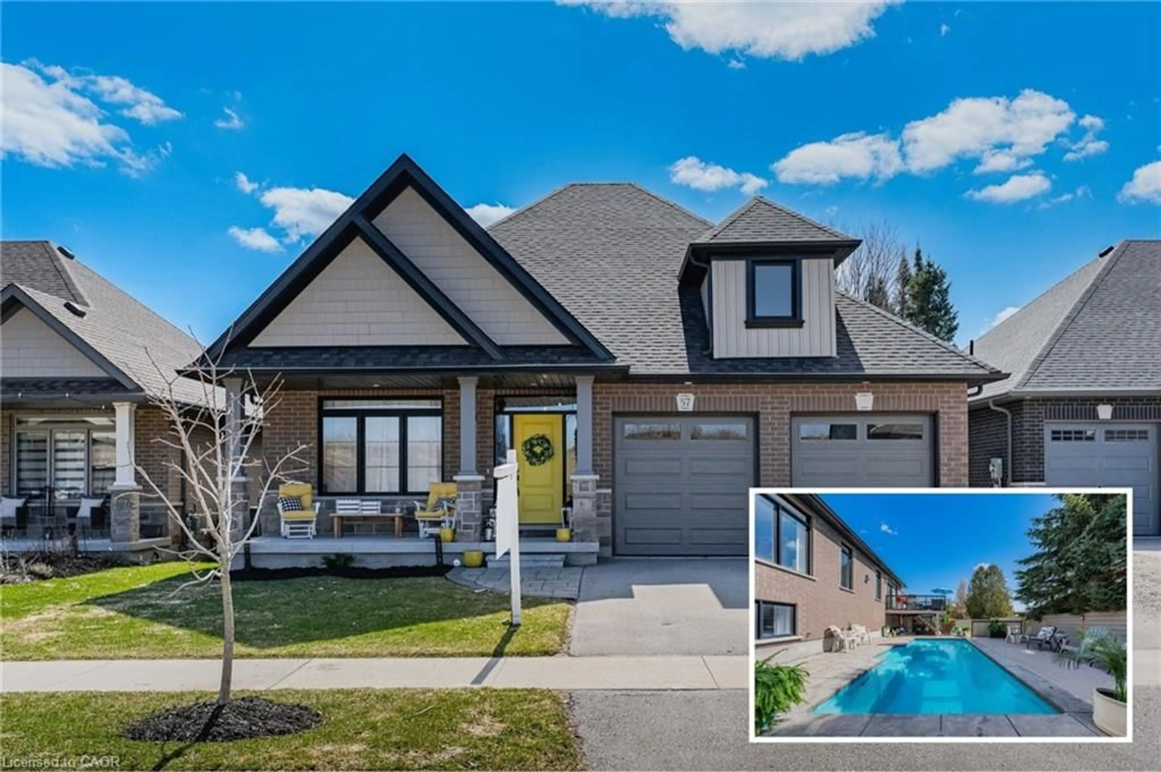 Home with brick exterior material, street for 57 Cutting Dr, Elora Ontario N0B 1S0