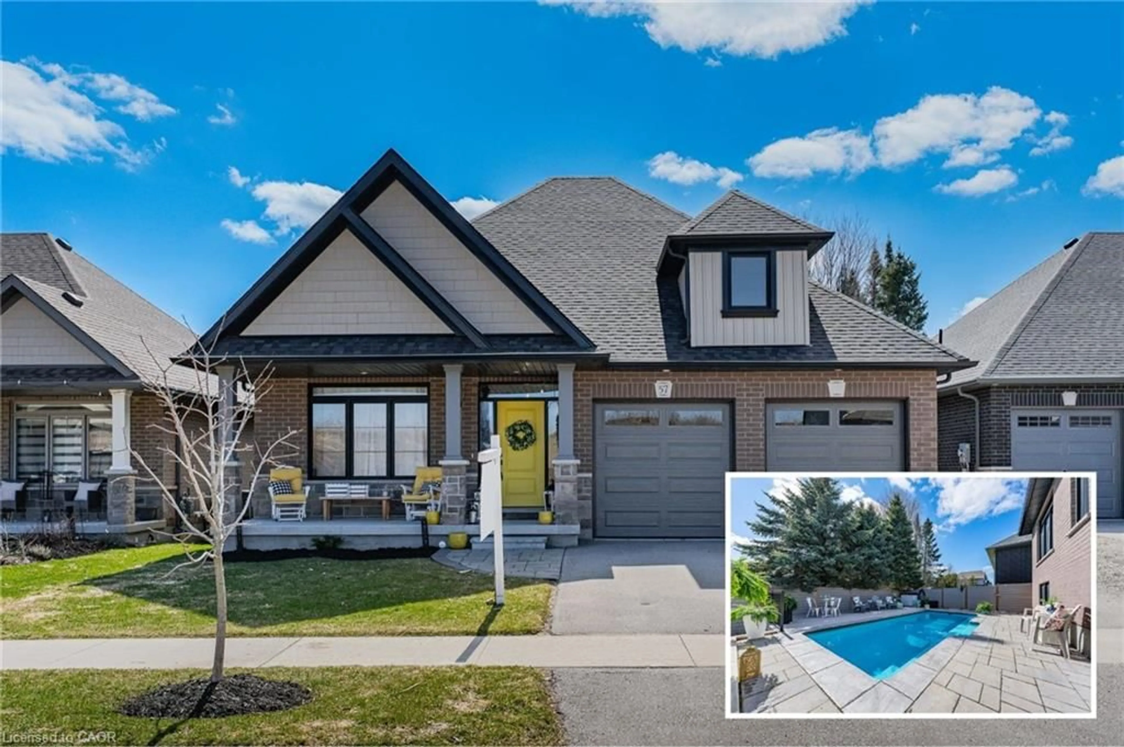 Home with brick exterior material, street for 57 Cutting Dr, Elora Ontario N0B 1S0