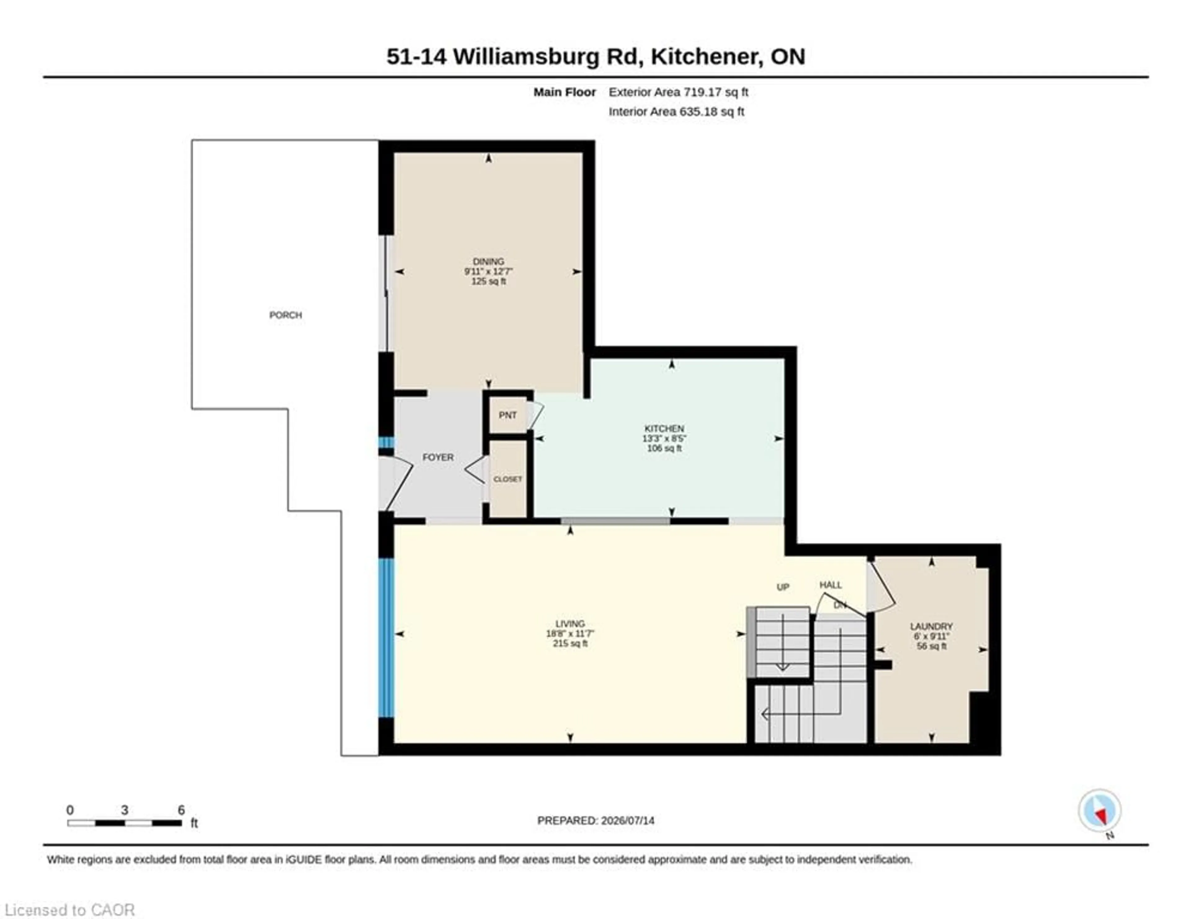 Floor plan for Rd, Kitchener Ontario N2E 1W1