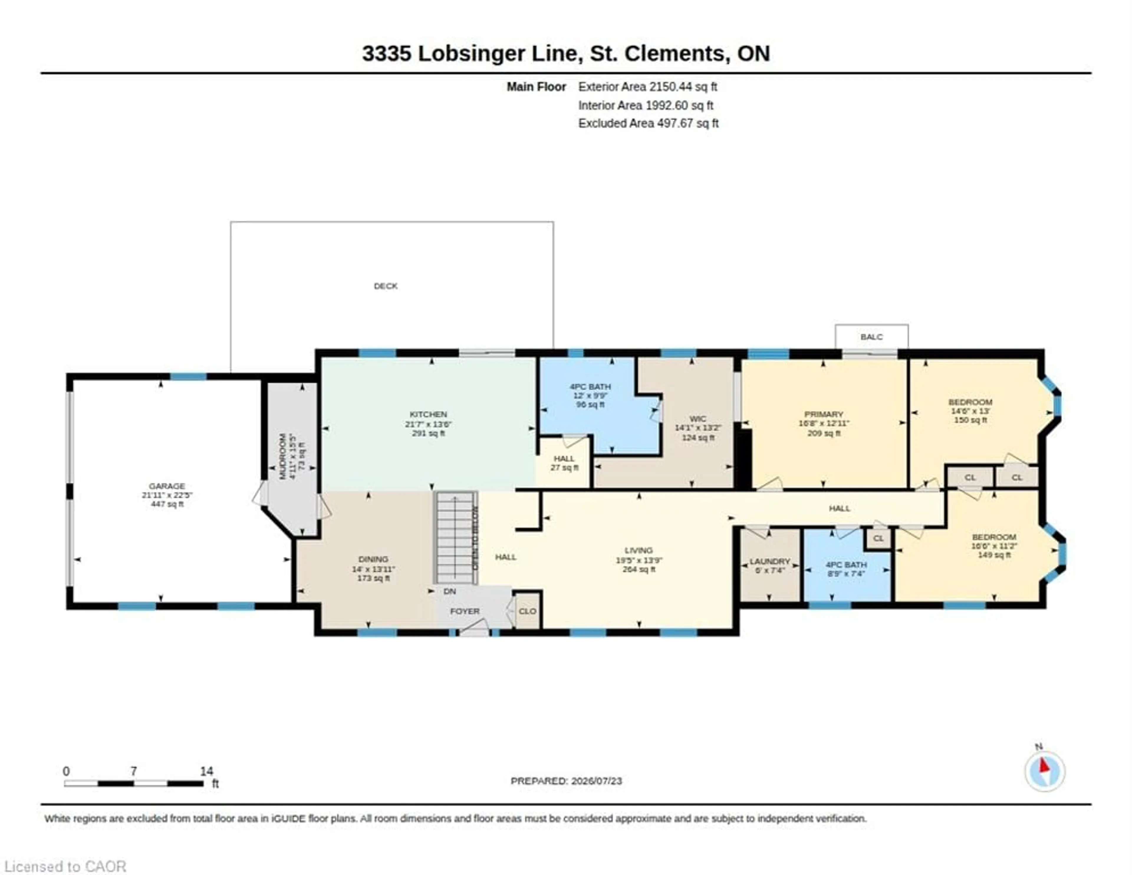 Floor plan for Line, St. Clements Ontario N0B 2M0