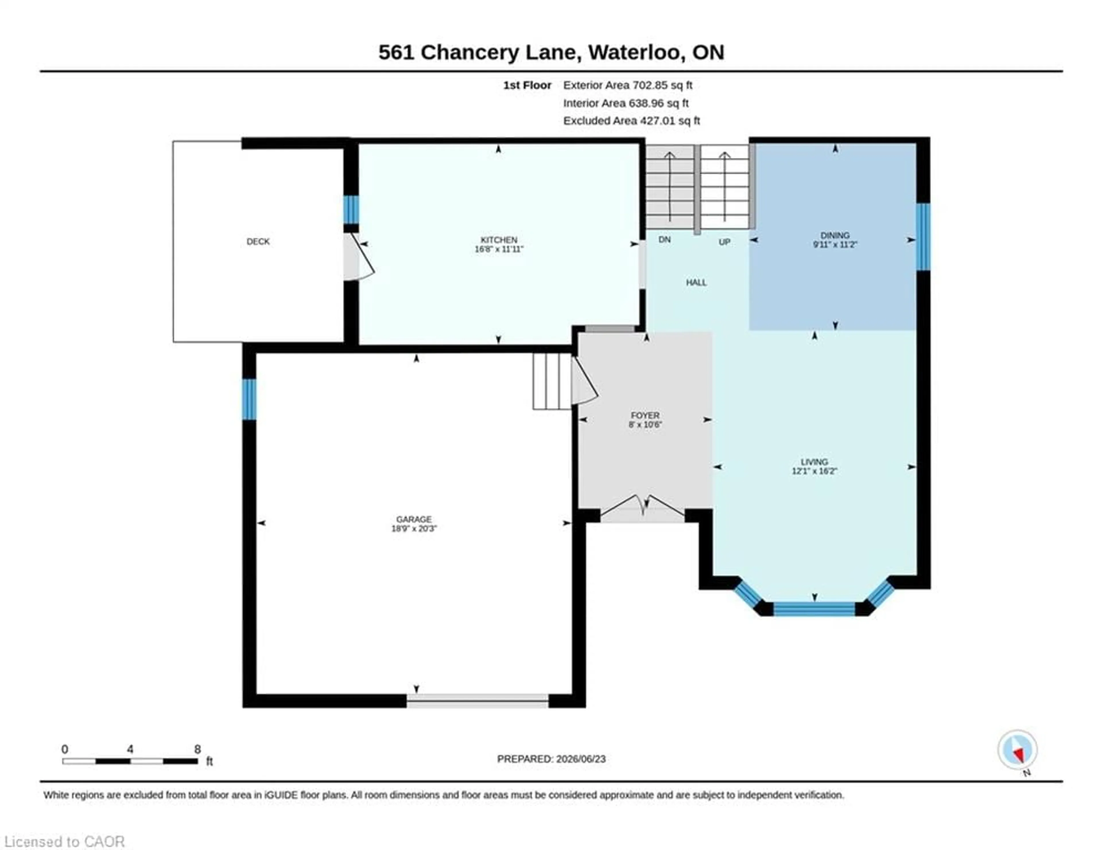 Floor plan for Lane, Waterloo Ontario N2T 2N5