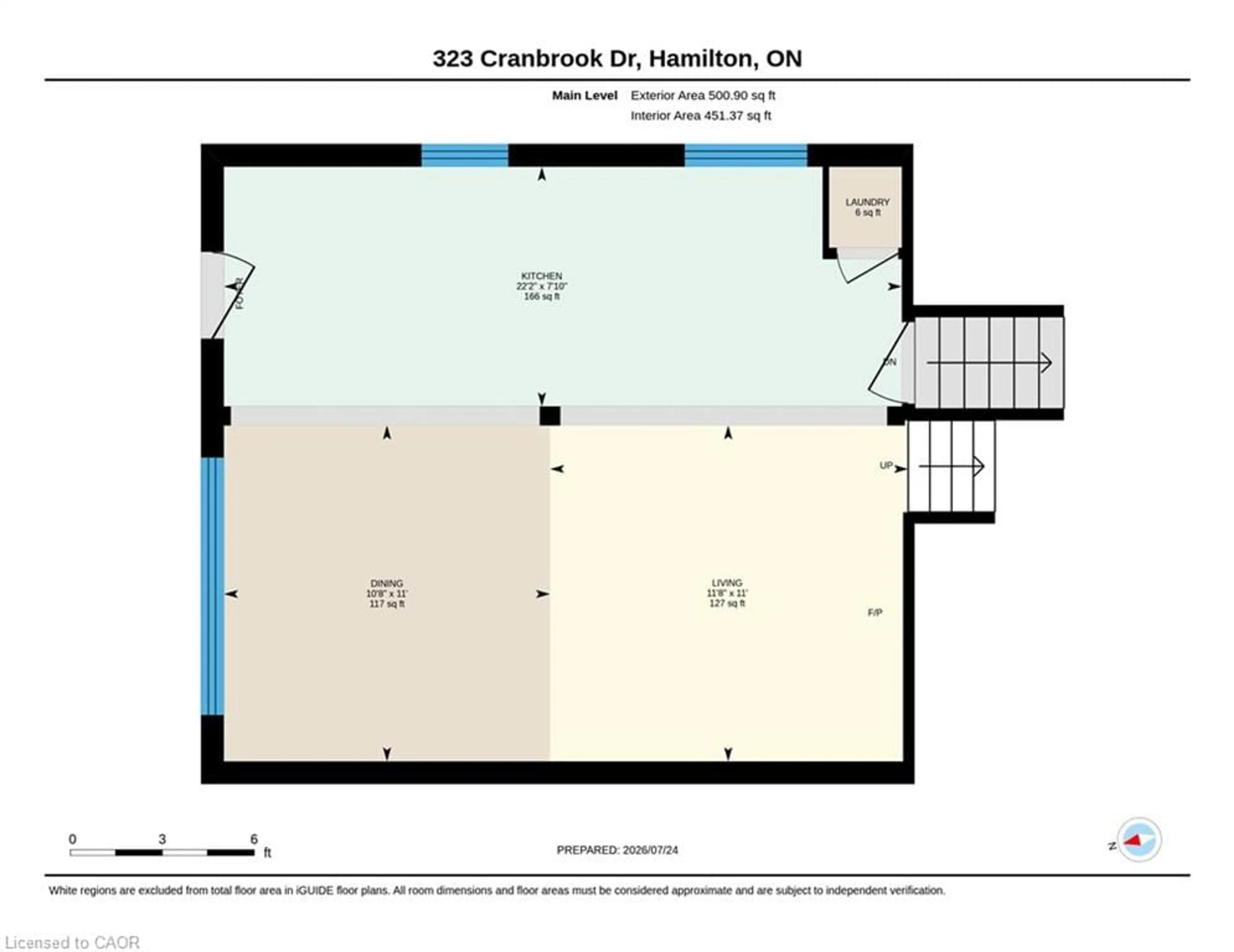 Floor plan for Dr, Hamilton Ontario L9C 4T4