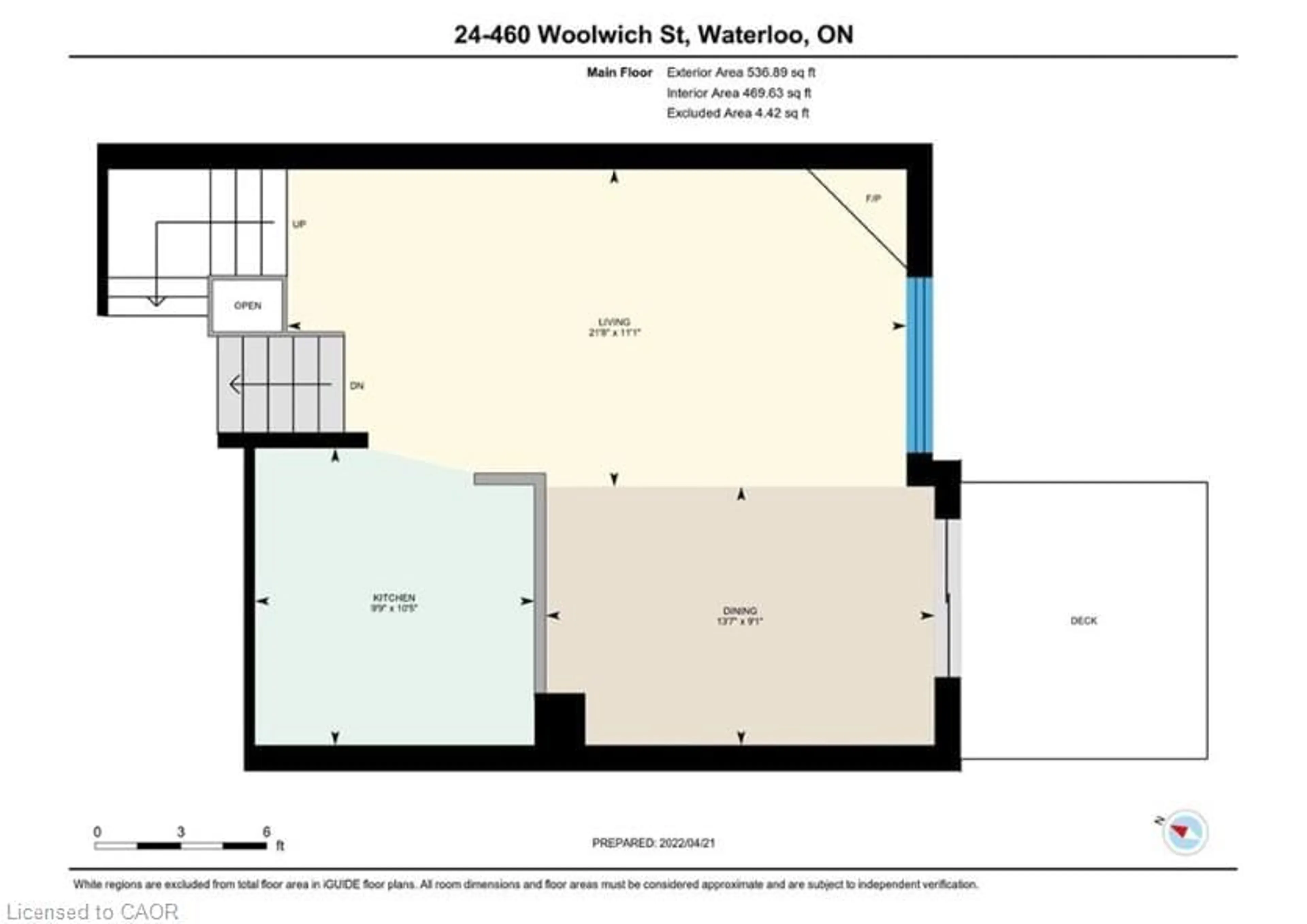 Floor plan for St, Waterloo Ontario N2K 4G8
