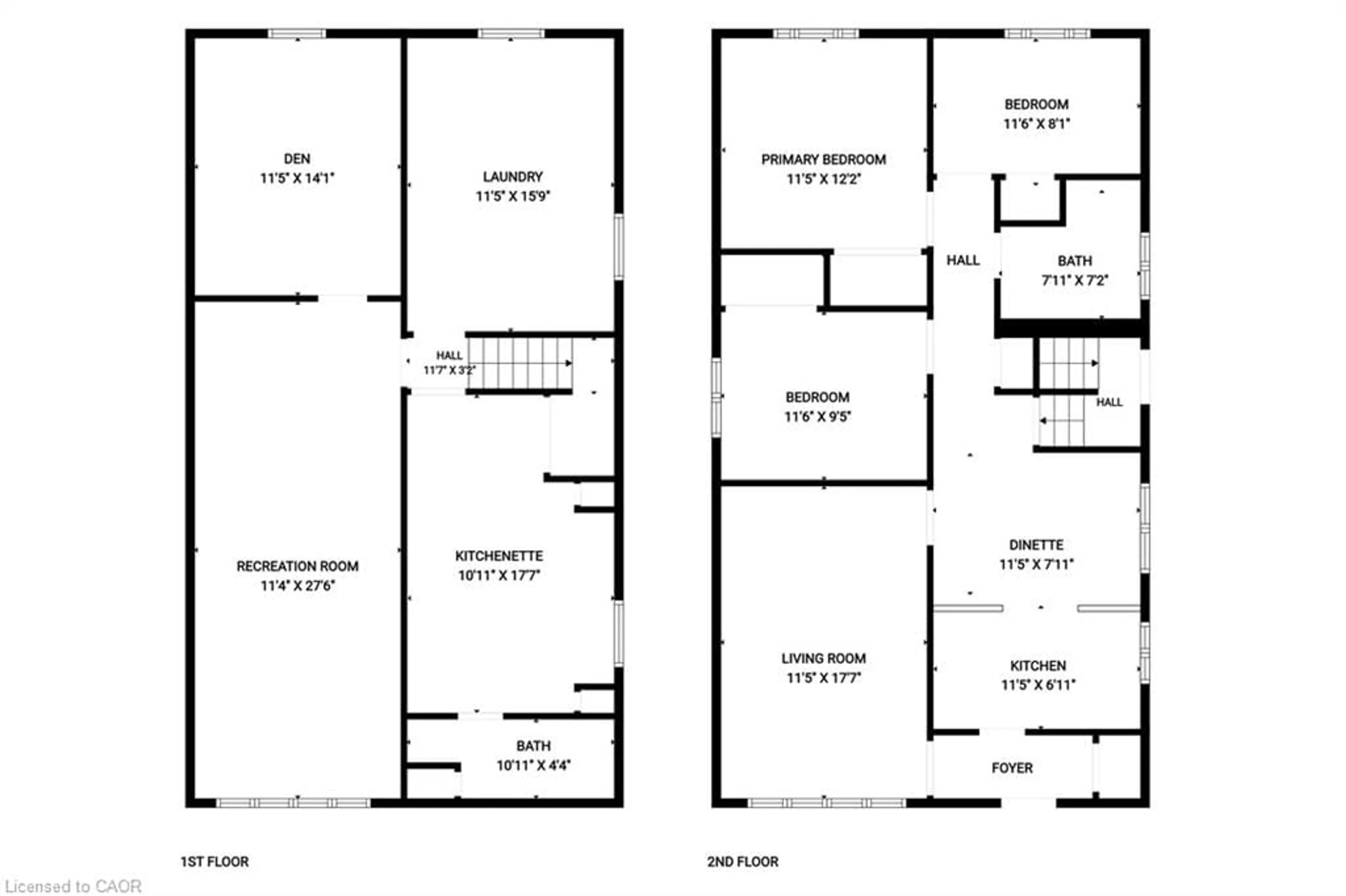 Floor plan for Ave, Stoney Creek Ontario L8E 1T2
