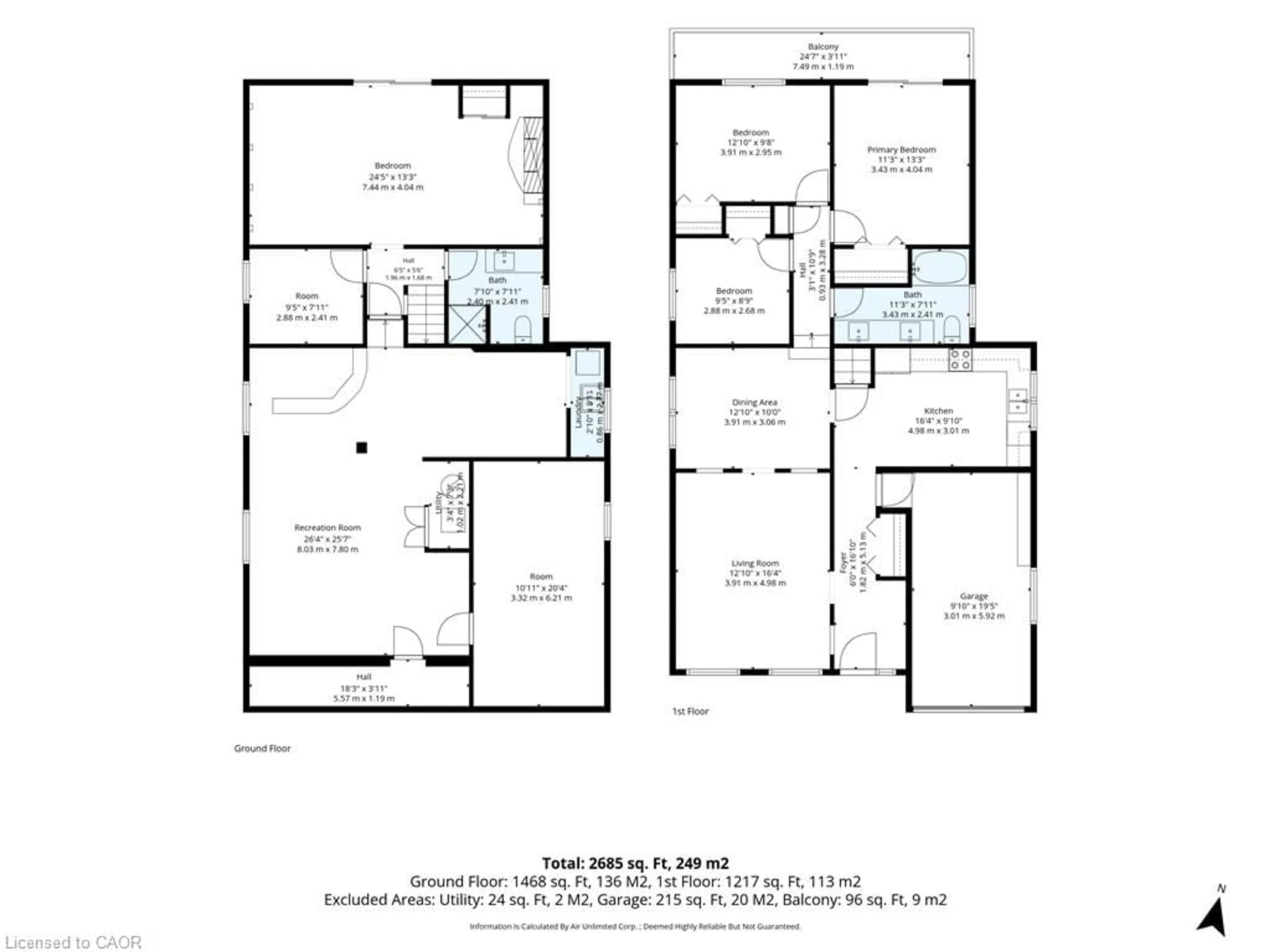 Floor plan for Cres, Hamilton Ontario L9C 5S8