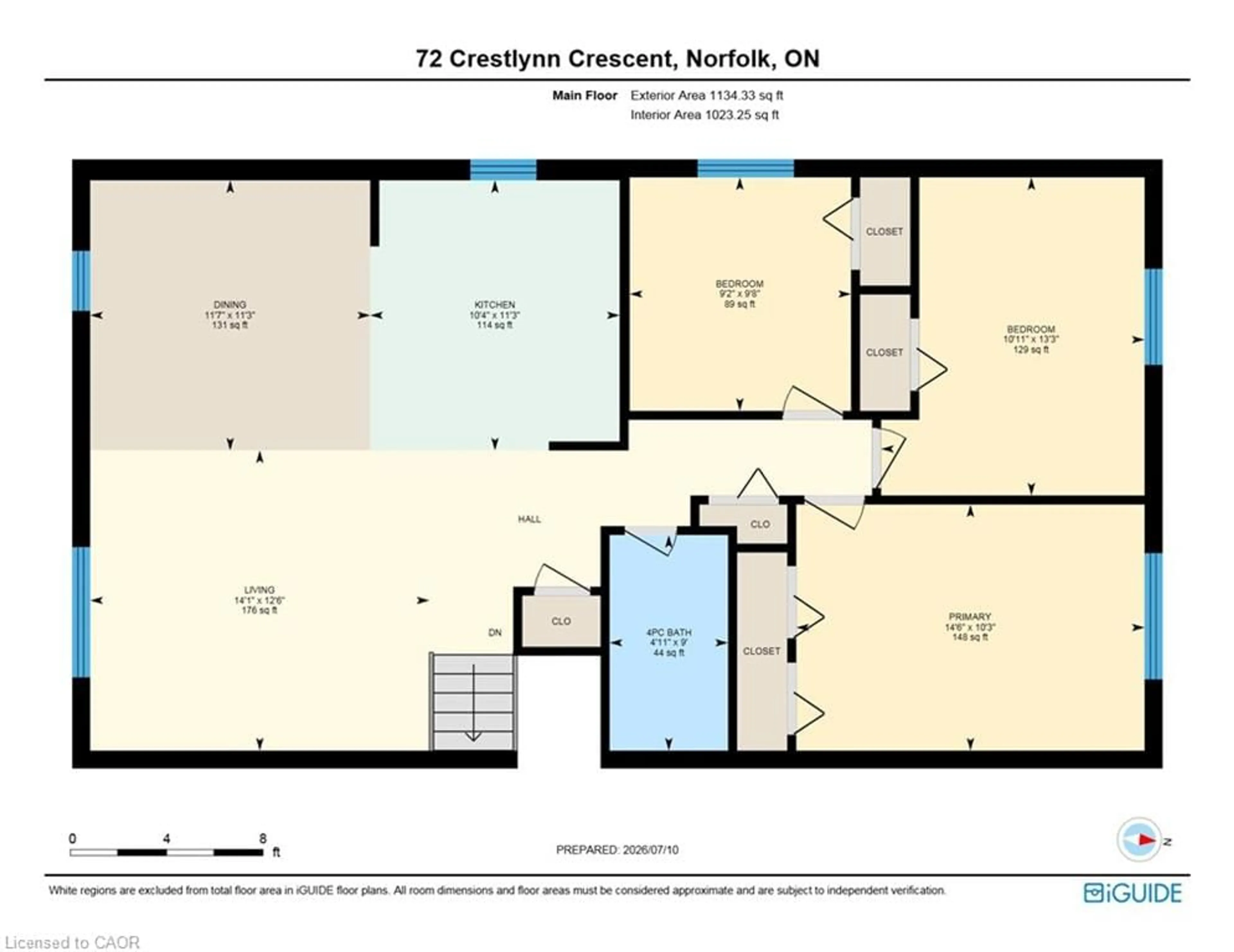 Floor plan for 72 Crestlynn Cres, Simcoe Ontario N3Y 4X3