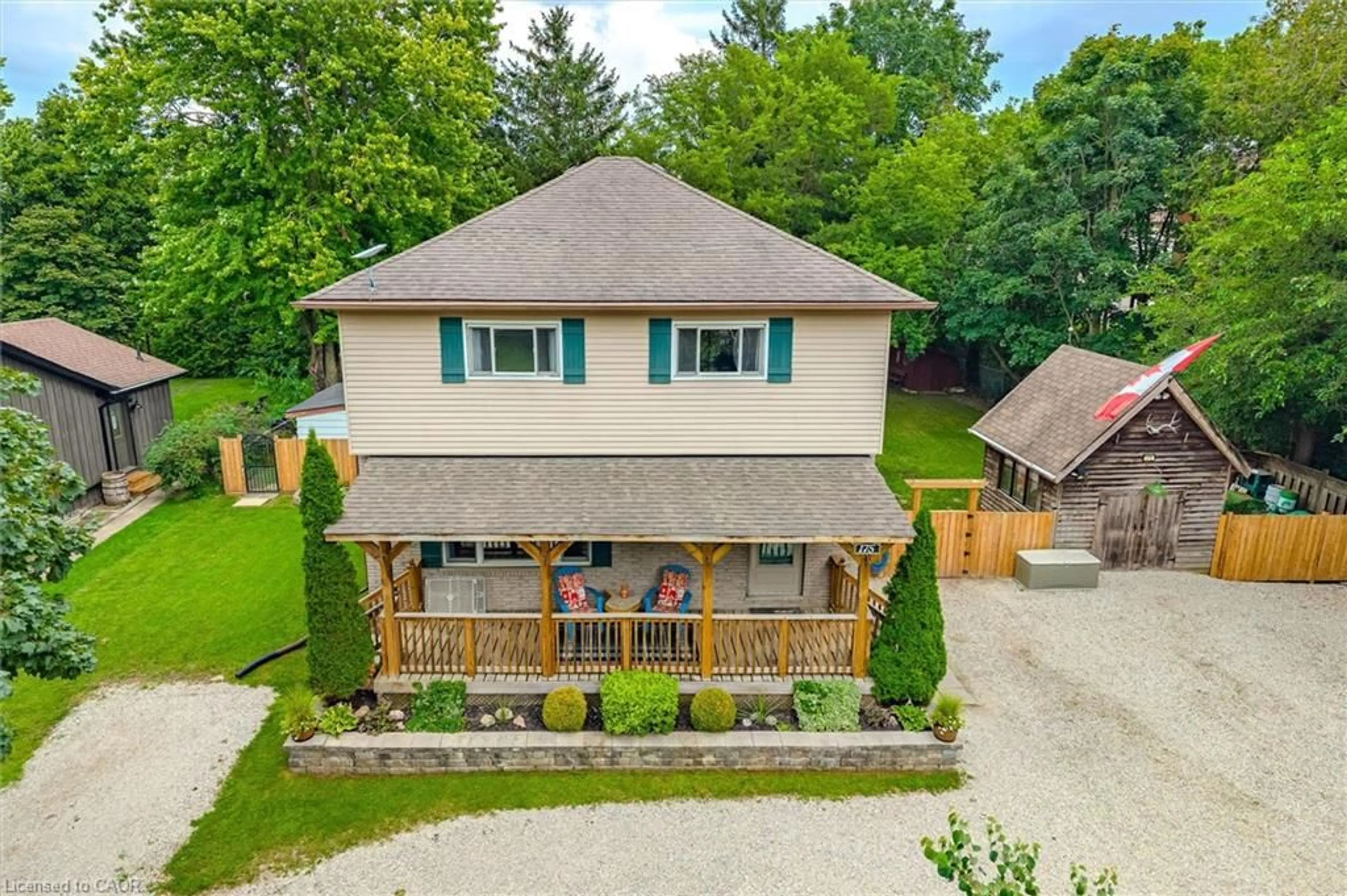 A pic from outside/outdoor area/front of a property/back of a property/a pic from drone, unknown for 175 Division St, Rockwood Ontario N0B 2K0