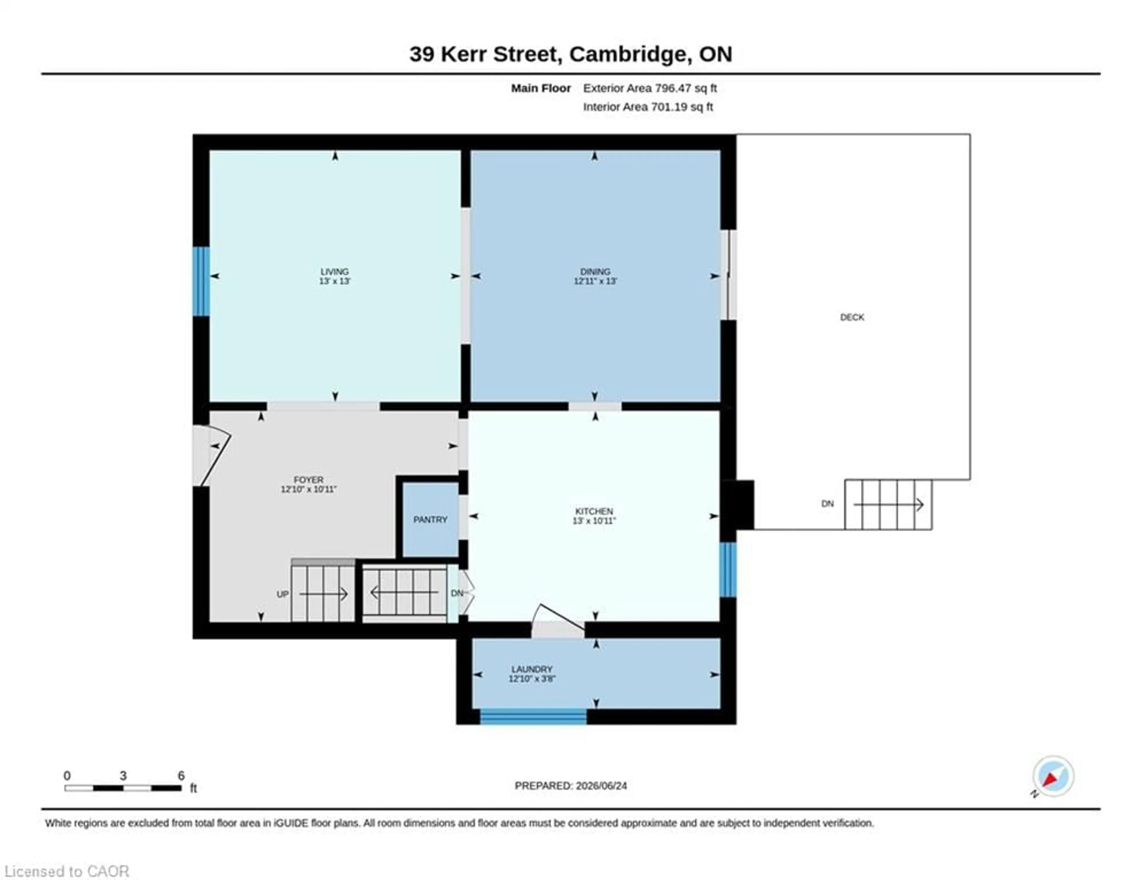 Floor plan for 39 Kerr St, Cambridge Ontario N1R 4A4