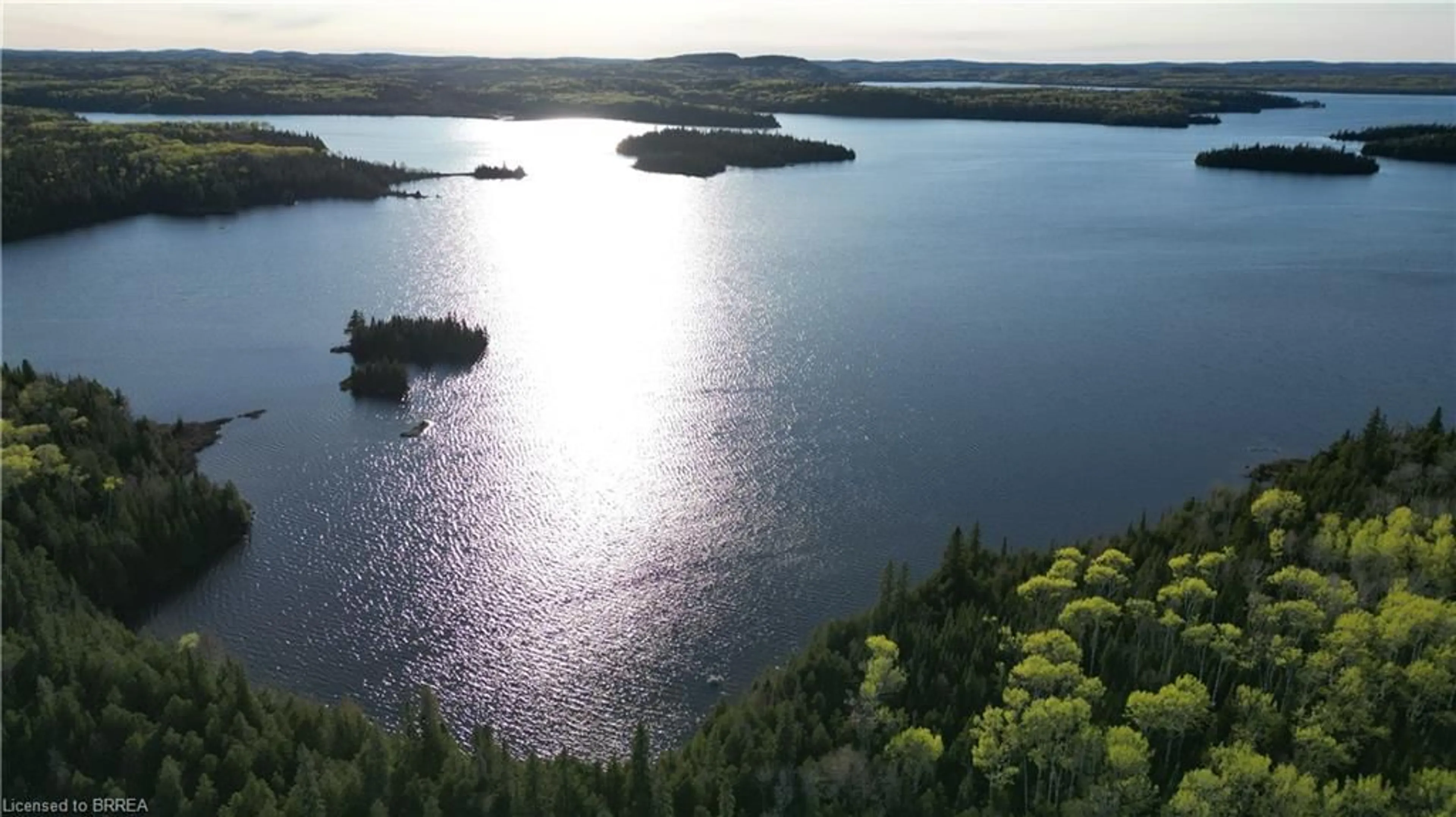 A pic from outside/outdoor area/front of a property/back of a property/a pic from drone, water/lake/river/ocean view for PCL 7877 CORESH Dog Lake Bay, Missanabie Ontario P0M 2H0
