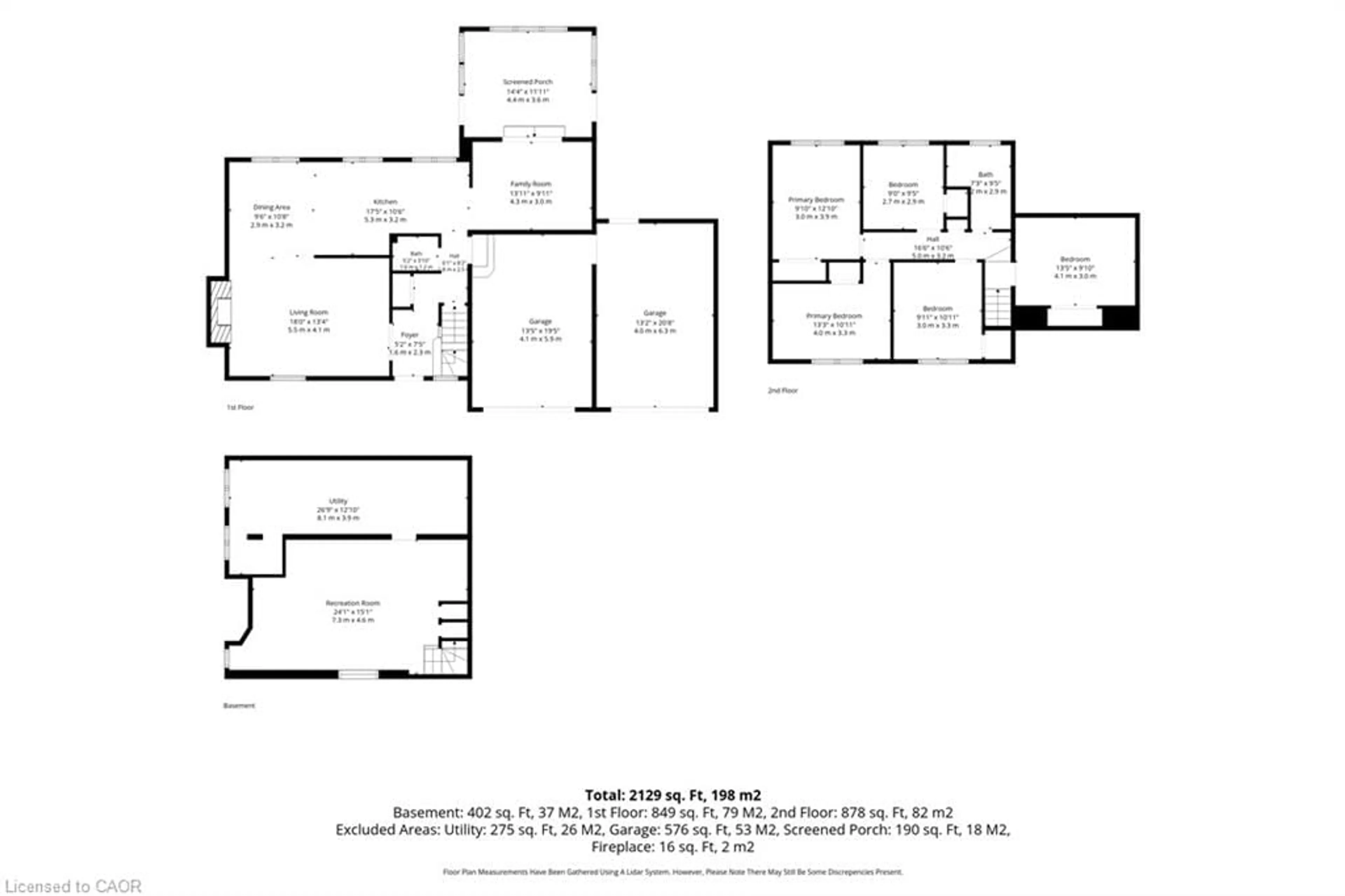 Floor plan for 127 Blenheim Rd, Cambridge Ontario N1S 1G4