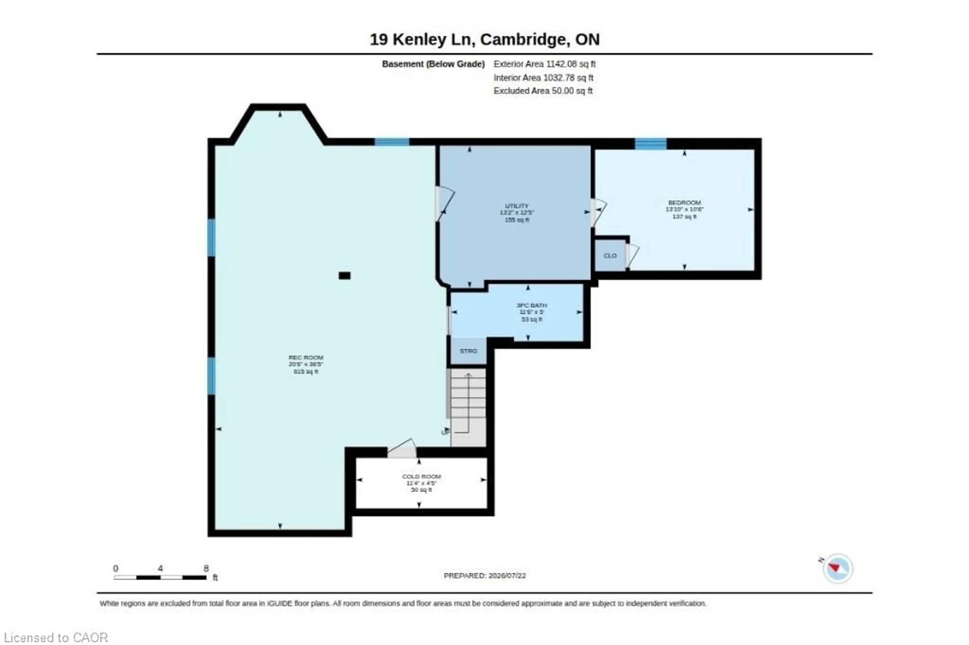 Floor plan for 19 Kenley Lane, Cambridge Ontario N1S 4Z1