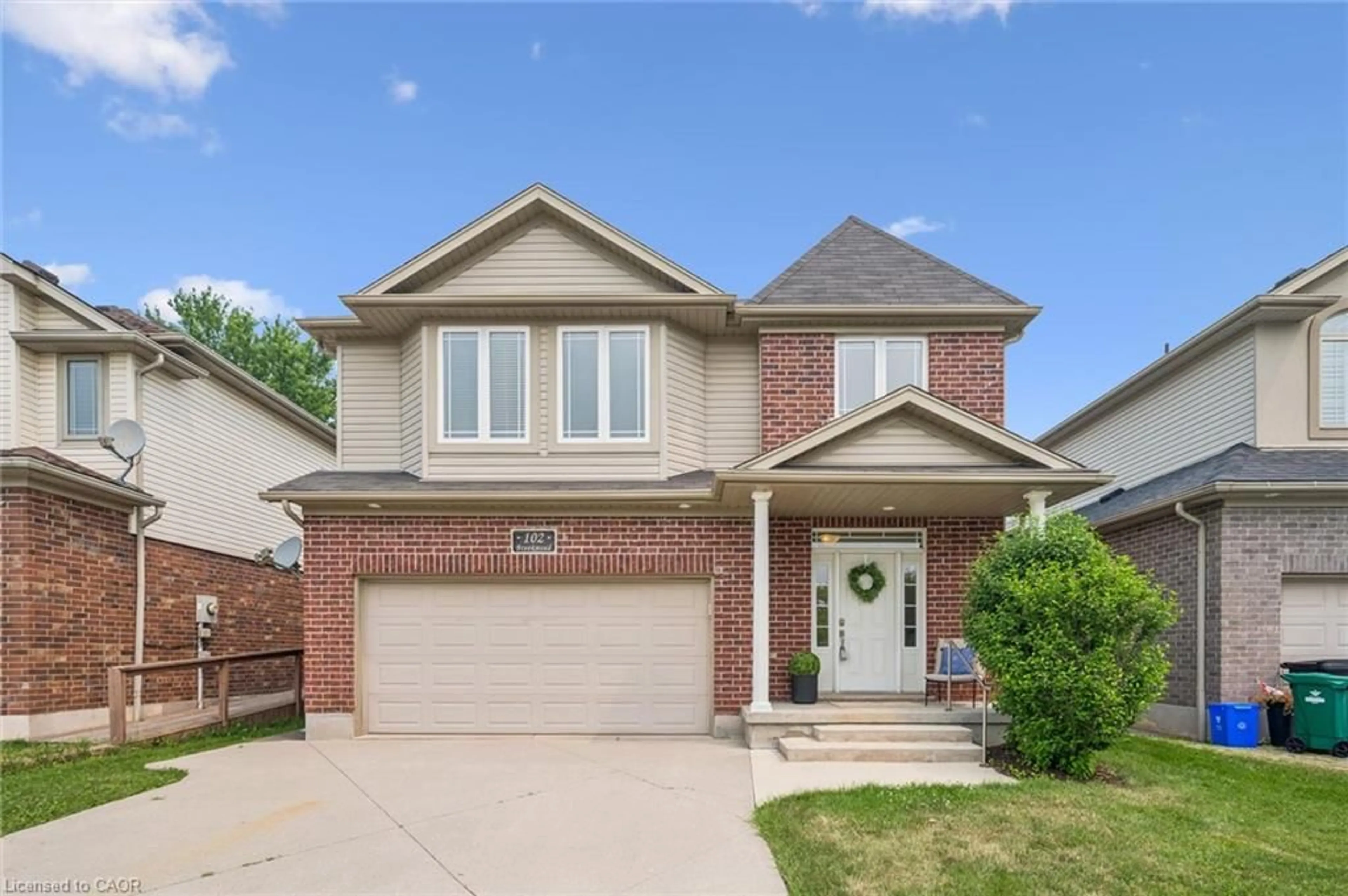 Home with brick exterior material, street for 102 Brookmead St, Elmira Ontario N3B 3L9