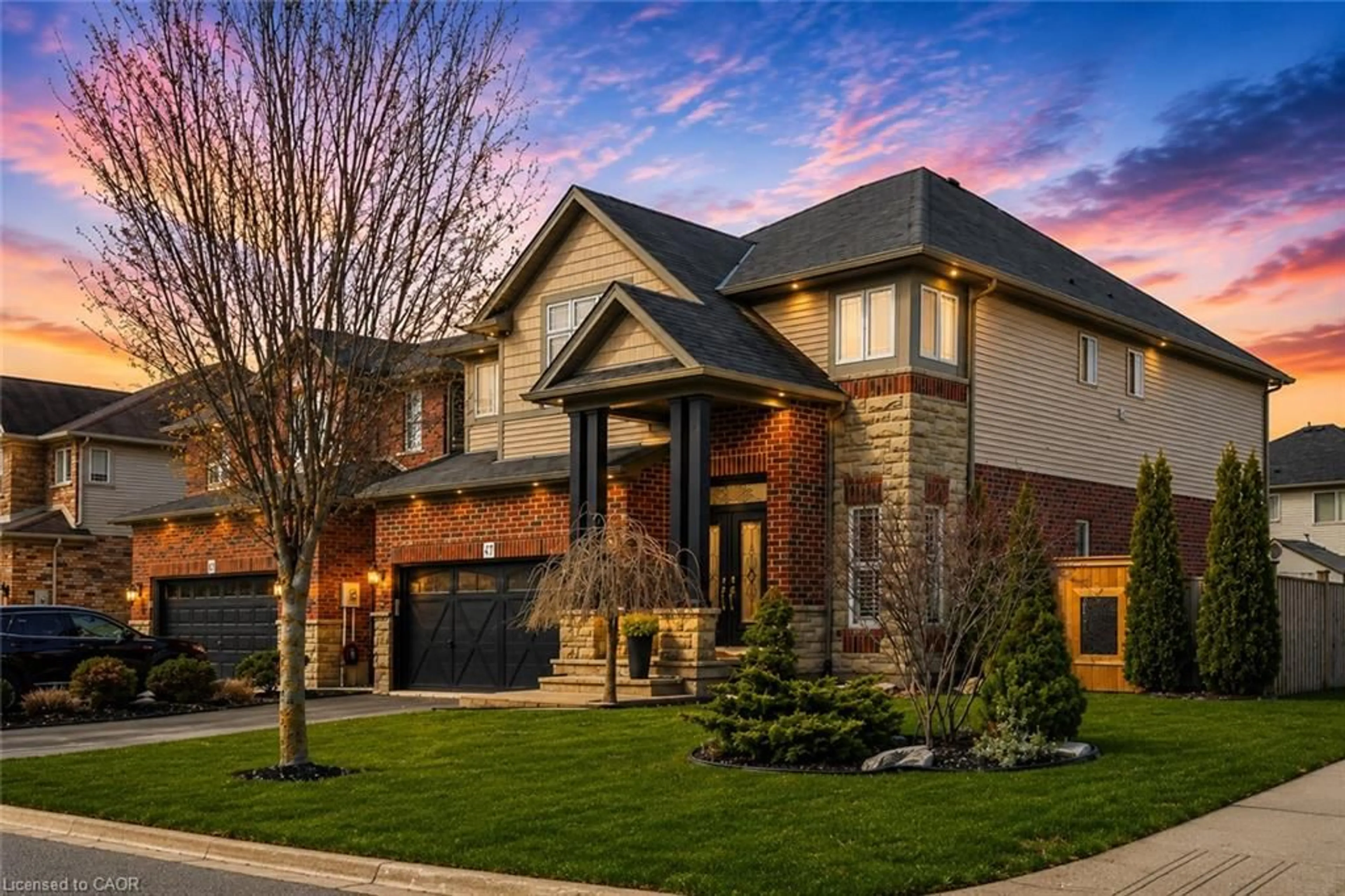 Home with brick exterior material, street for 47 Winners Way, Binbrook Ontario L0R 1C0