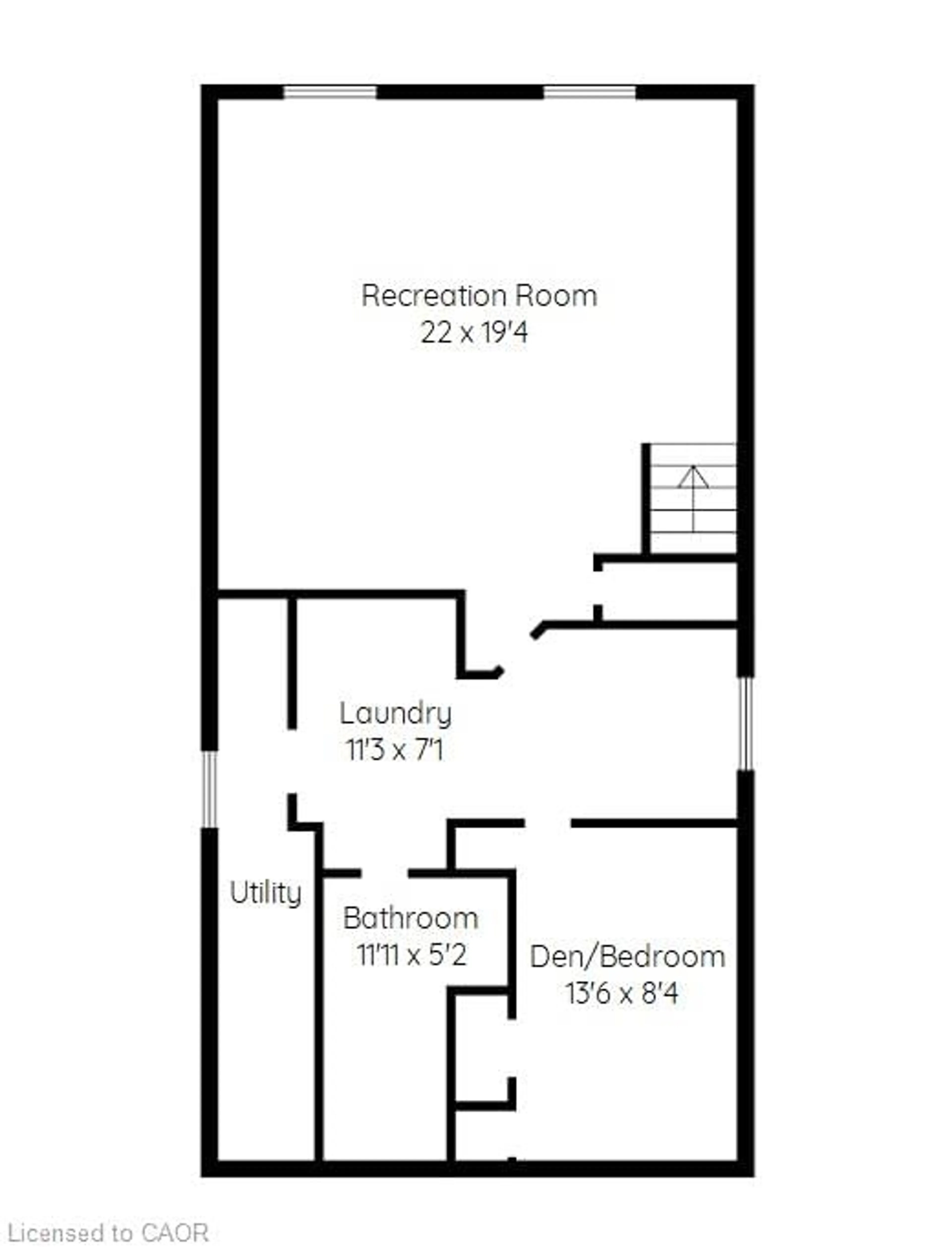Floor plan for St, Hamilton Ontario L8W 1J8