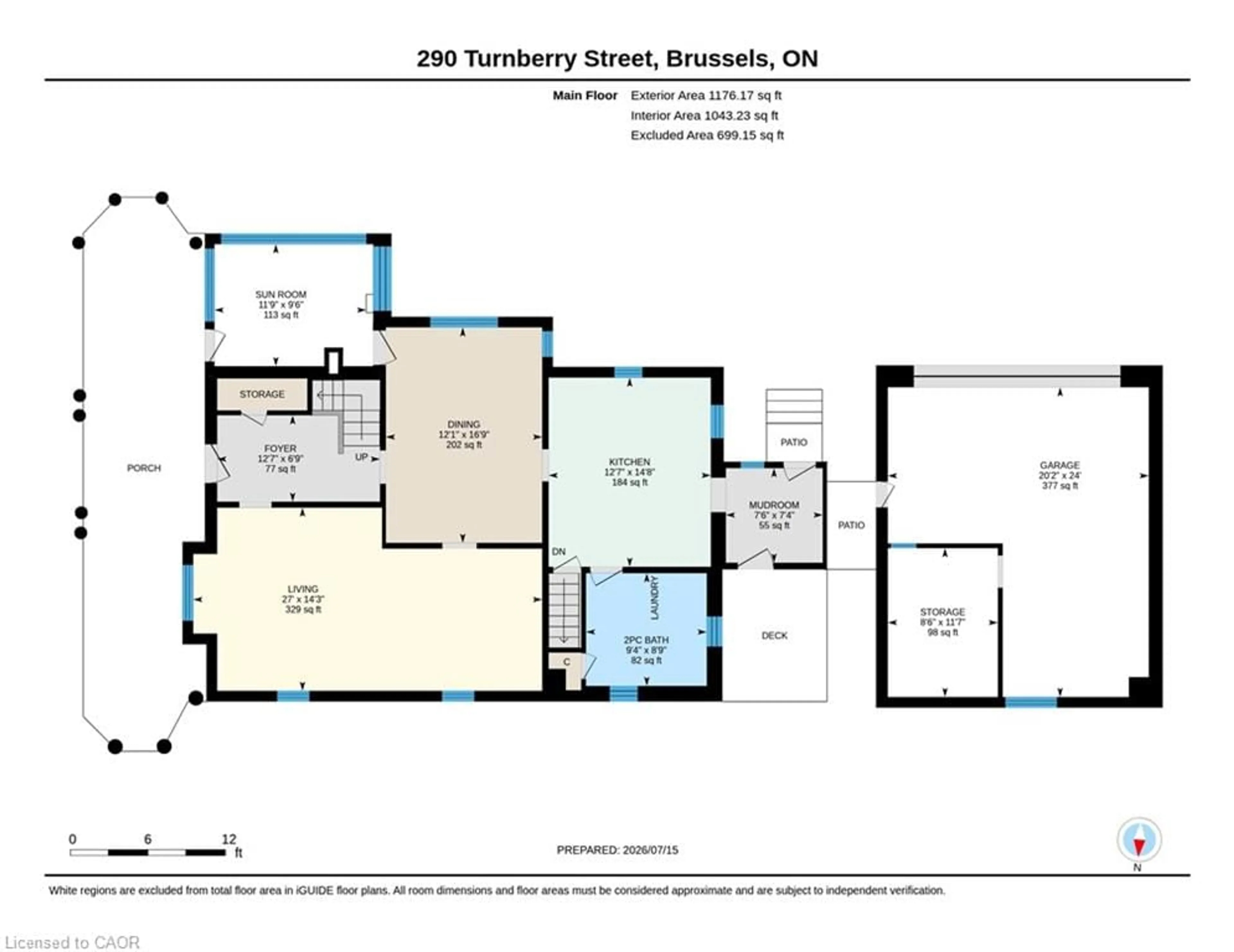 Floor plan for 290 Turnberry St, Brussels Ontario N0G 1H0