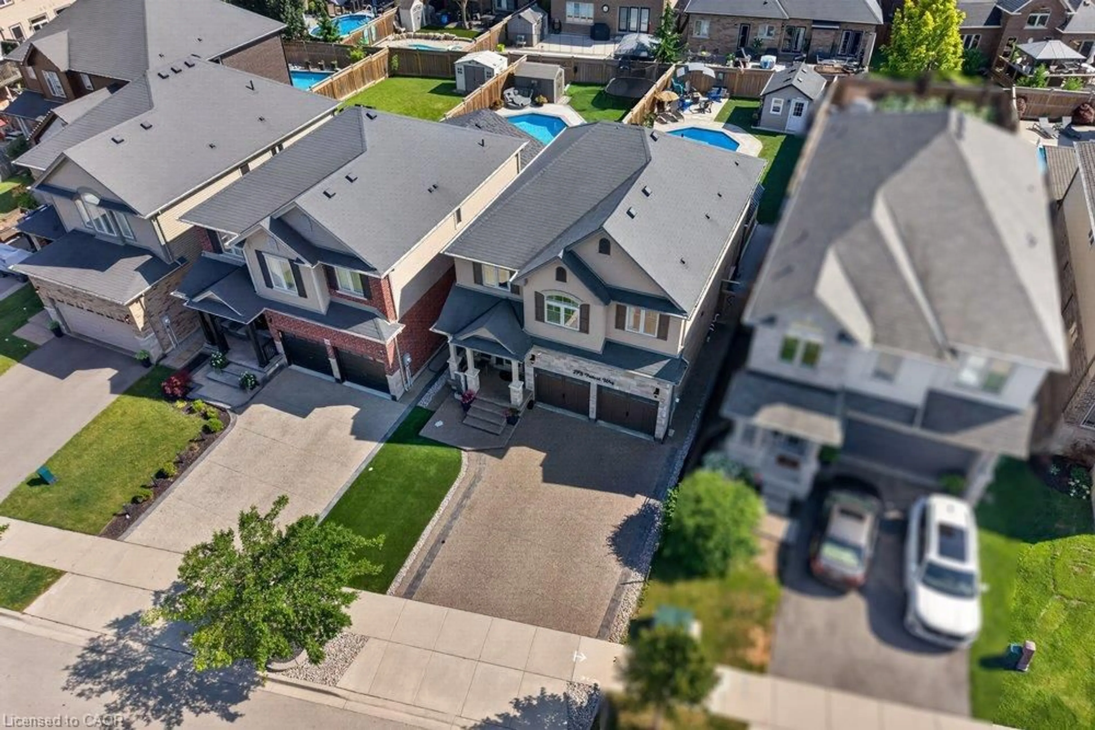 A pic from outside/outdoor area/front of a property/back of a property/a pic from drone, street for Way, Binbrook Ontario L0R 1C0
