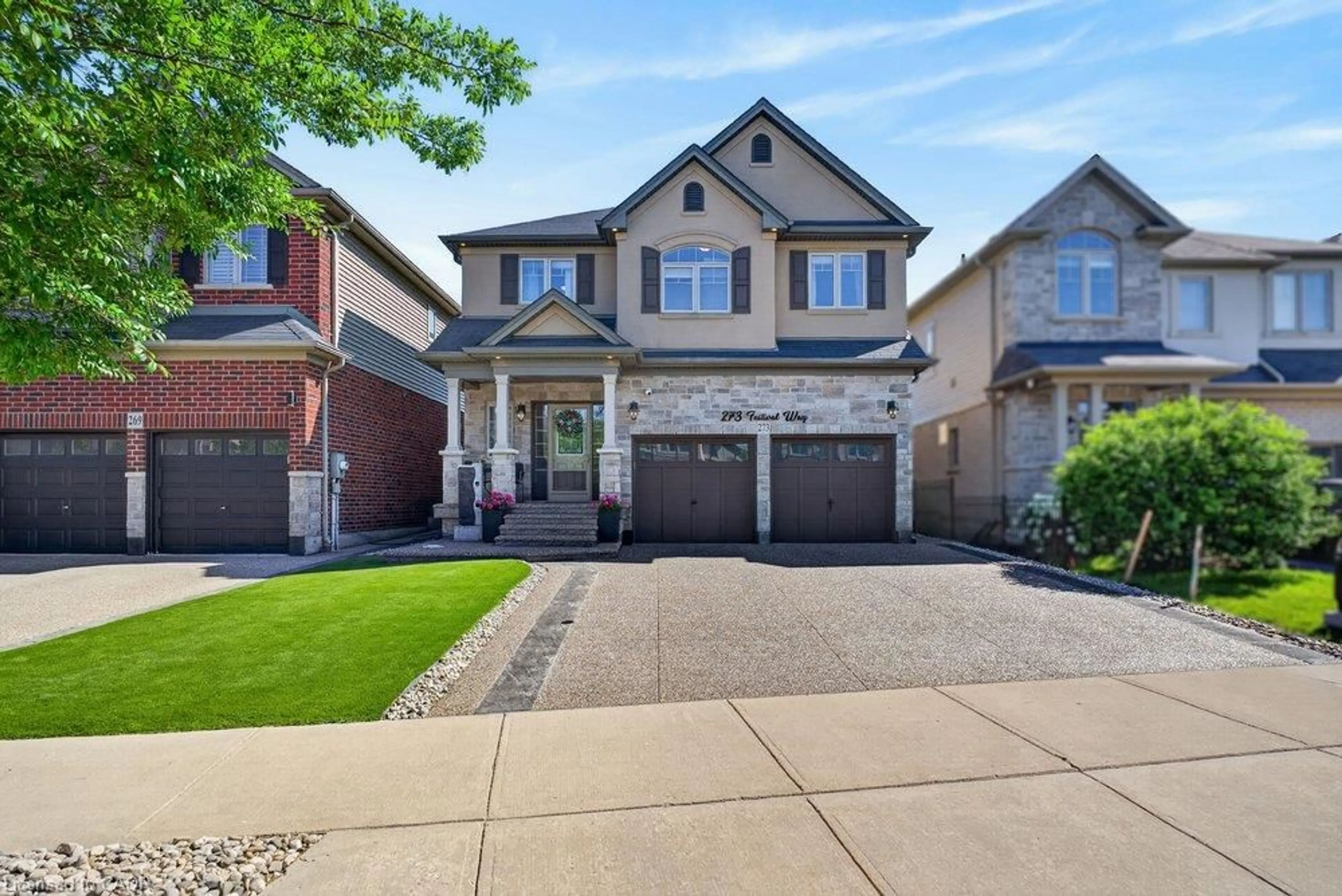 Home with brick exterior material, street for Way, Binbrook Ontario L0R 1C0
