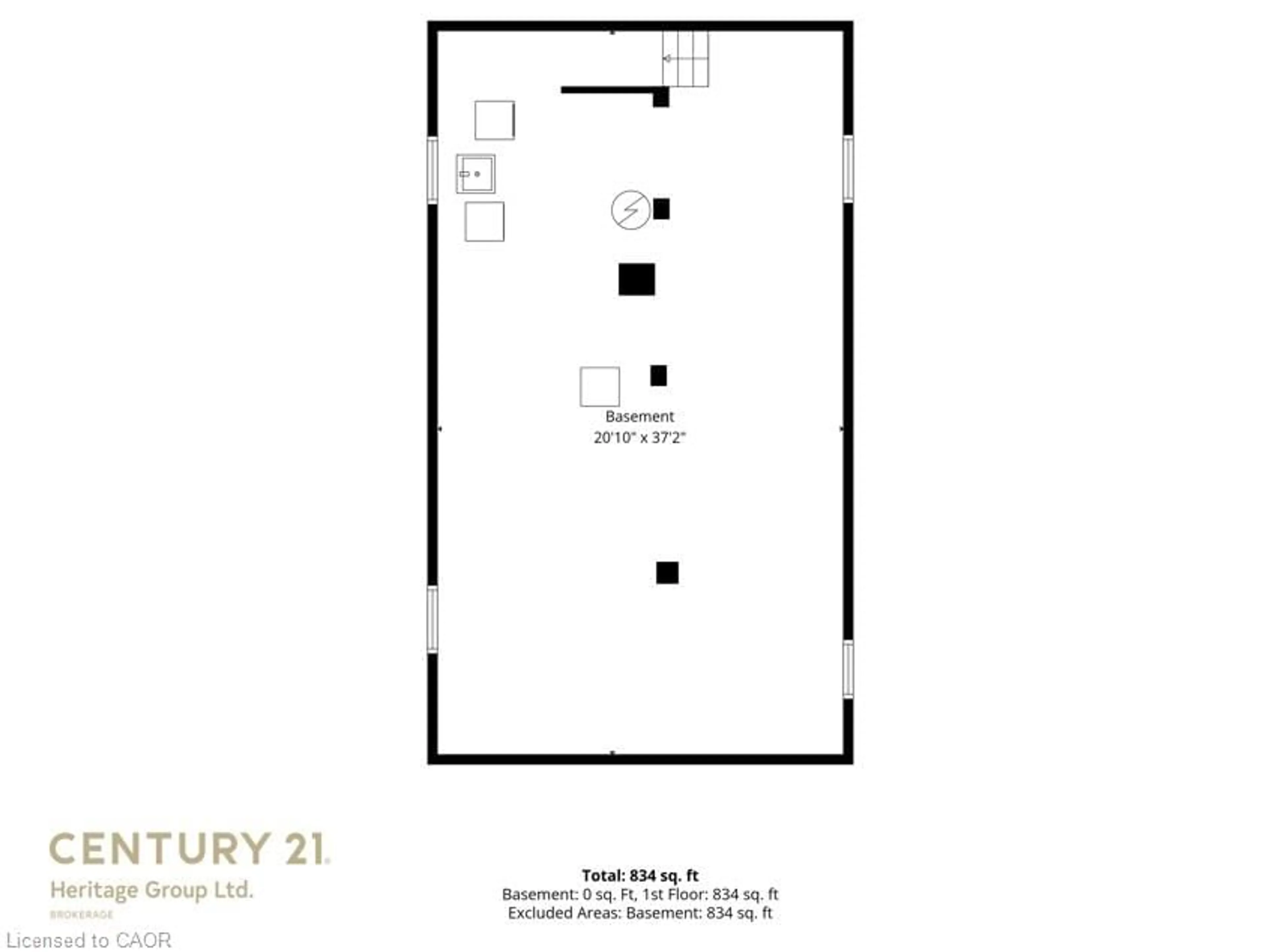 Floor plan for 93 Sherwood Ave, St. Catharines Ontario L2R 1X4