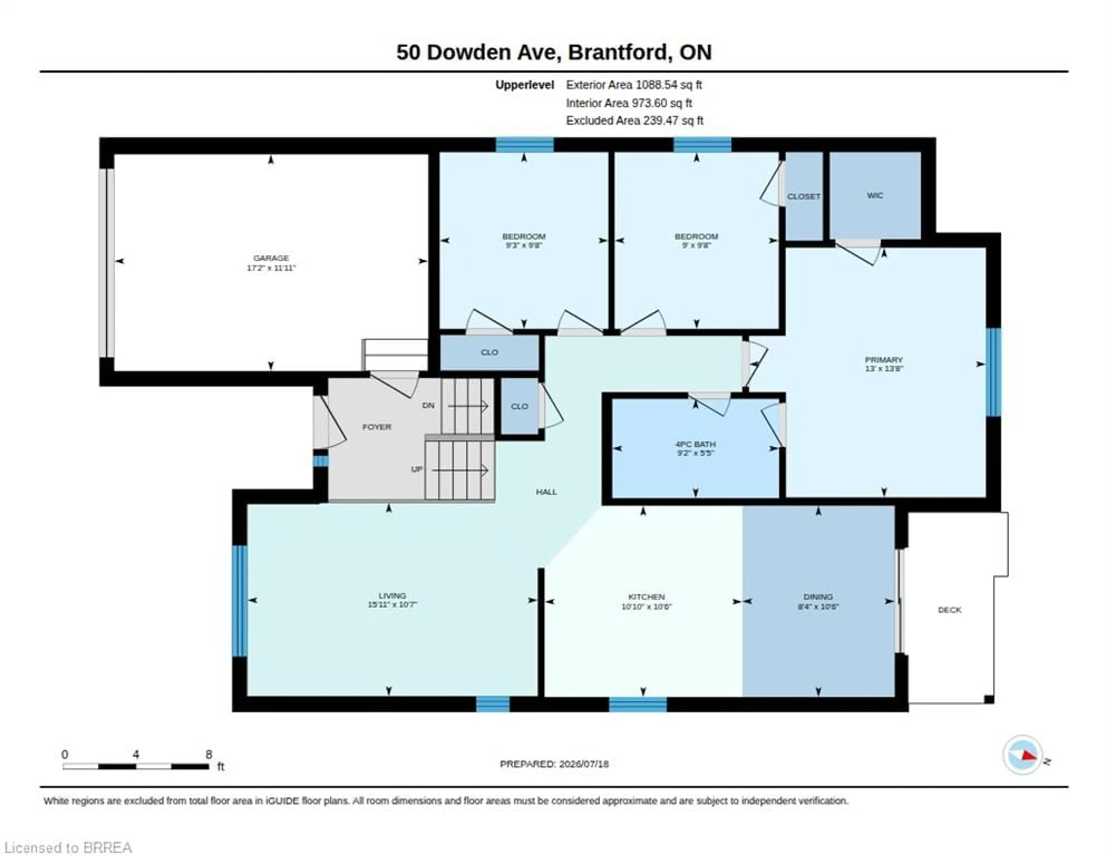 Floor plan for 50 Dowden Ave, Brantford Ontario N3T 6R5