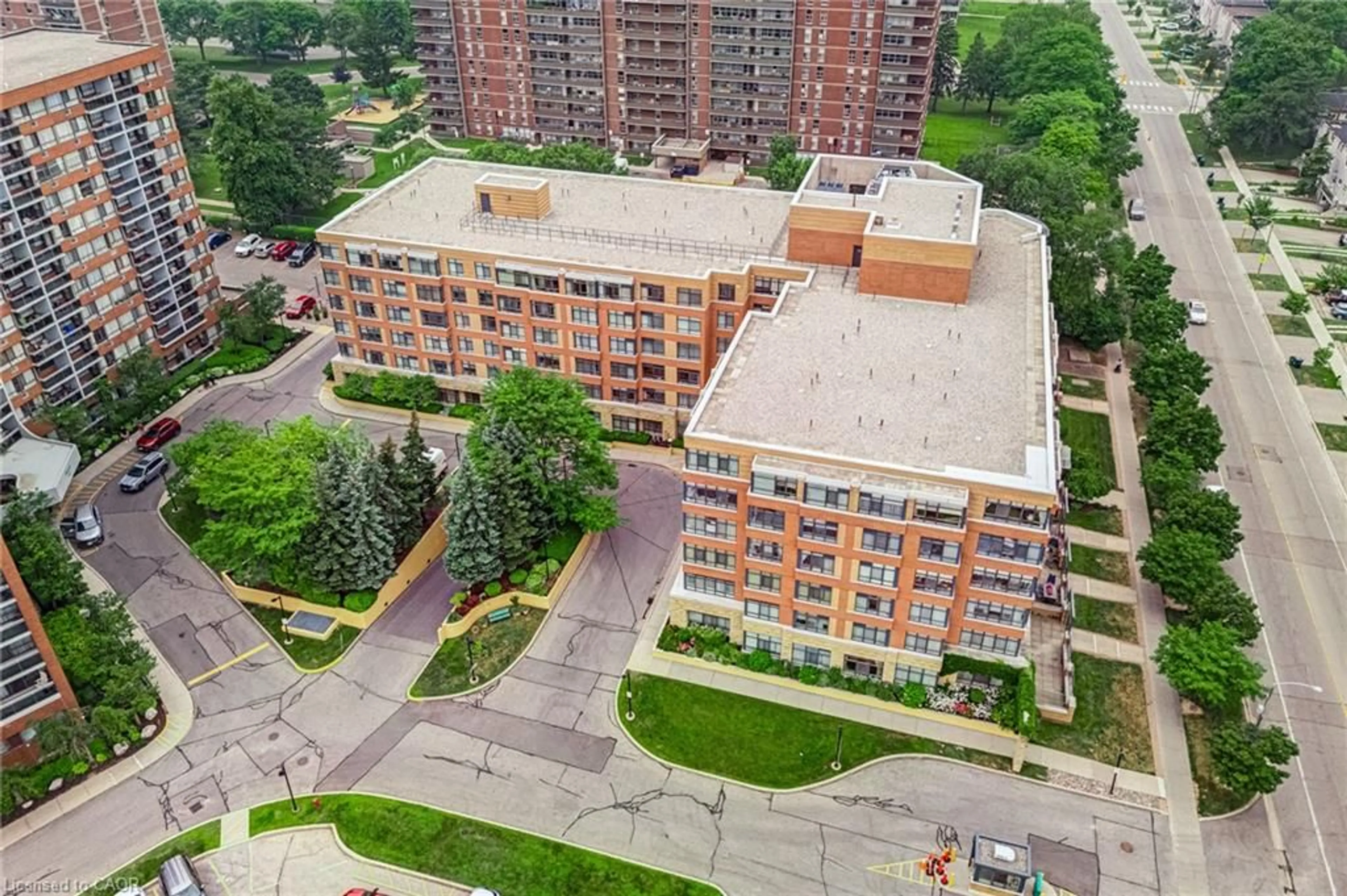 A pic from outside/outdoor area/front of a property/back of a property/a pic from drone, city buildings view from balcony for 115 Bonis Ave #216, Scarborough Ontario M1T 3S4