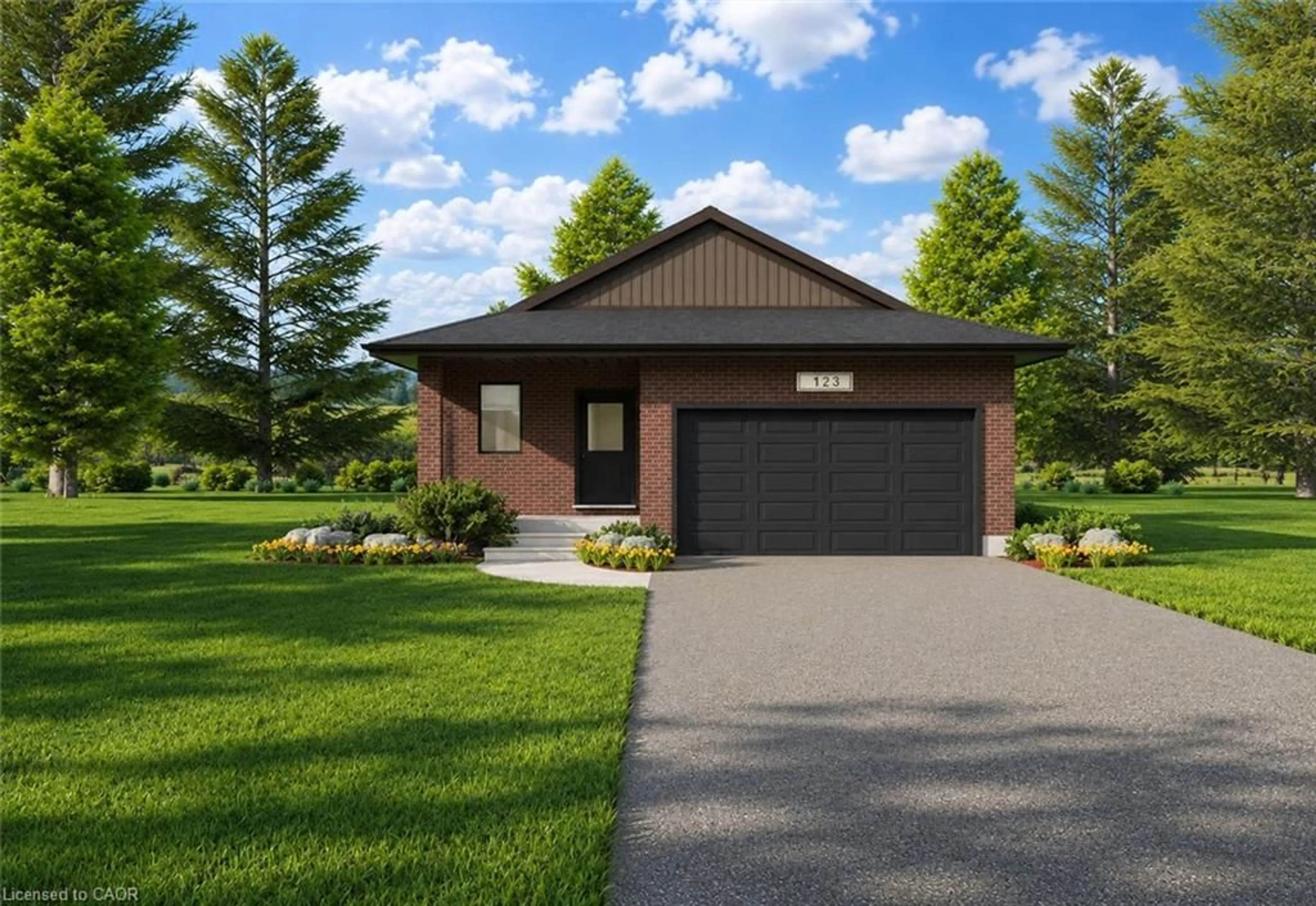Home with brick exterior material, street for LOT 42 Featherstone St, Listowel Ontario N4W 2C1