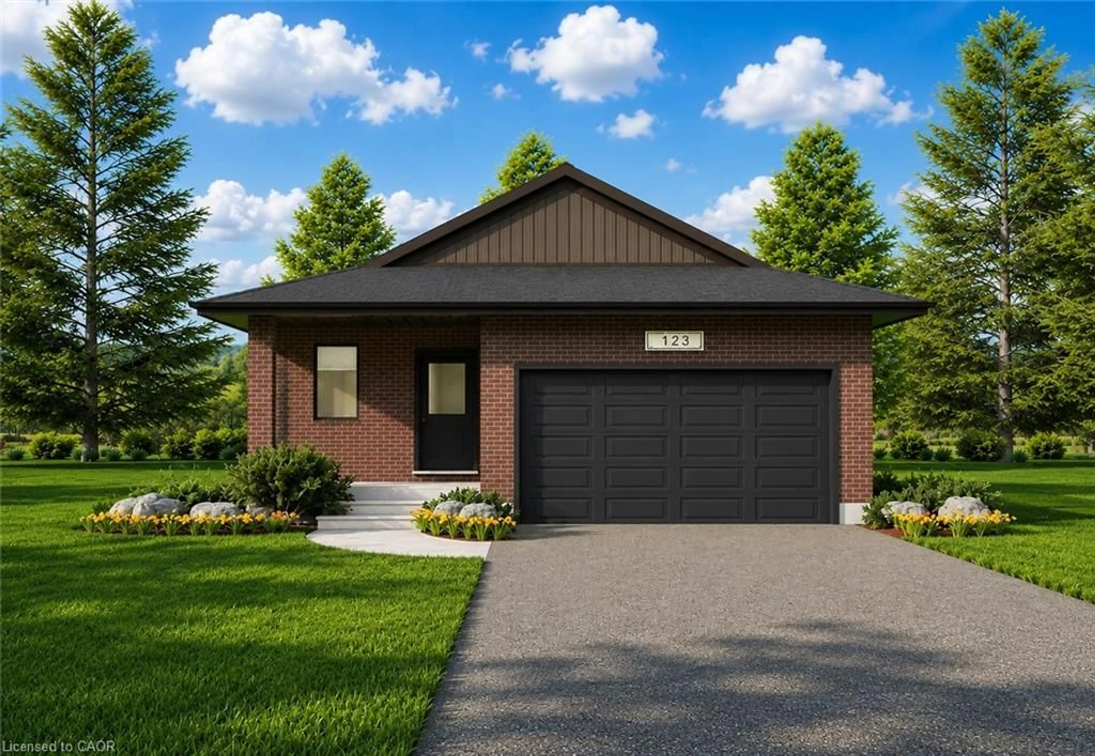 Home with brick exterior material, street for LOT 42 Featherstone St, Listowel Ontario N4W 2C1