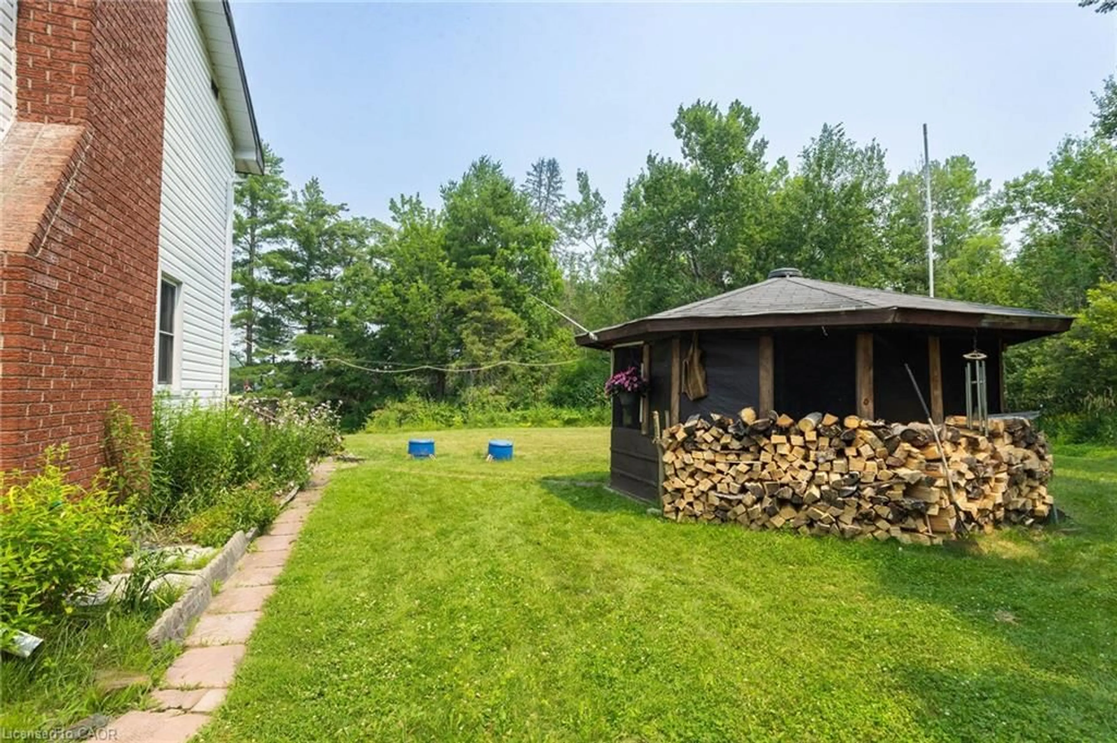 Patio, forest/trees view for 1013 Hopkins Hill Rd, Espanola Ontario P5E 1T4